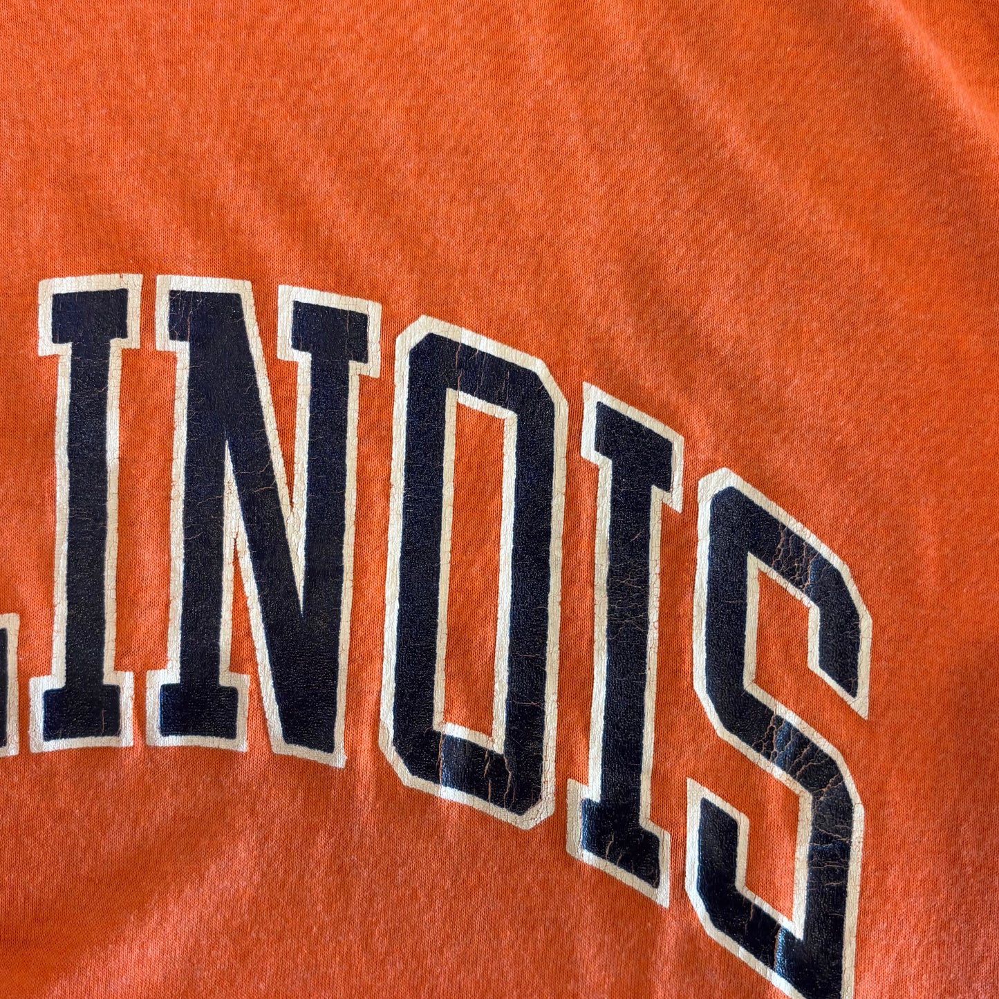 80's Champion ILLINOIS カレッジTシャツ オレンジ (XL)/A6377T-SO