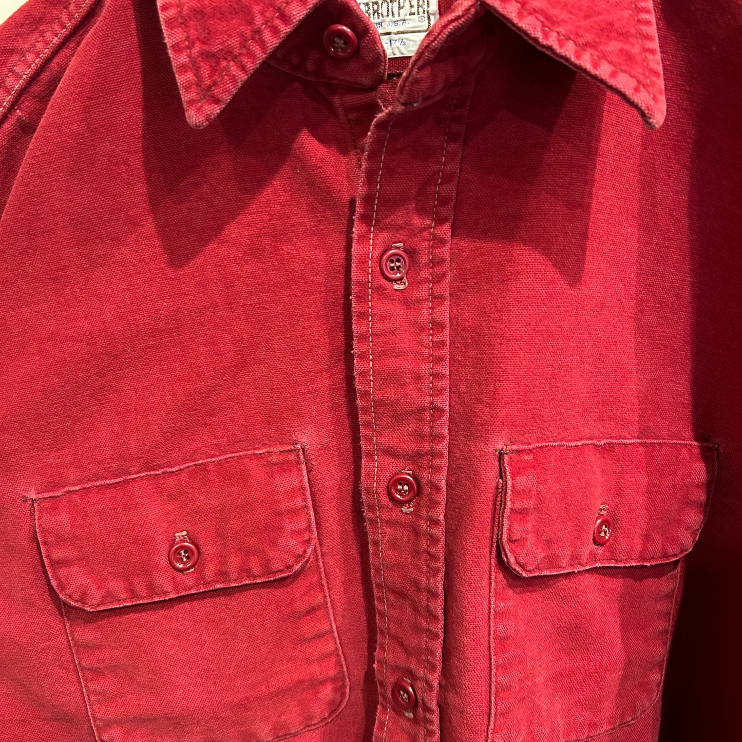 70's Five Brother シャモアクロス シャツ ネルシャツ ワインレッド(XL)/A8651SH-SO
