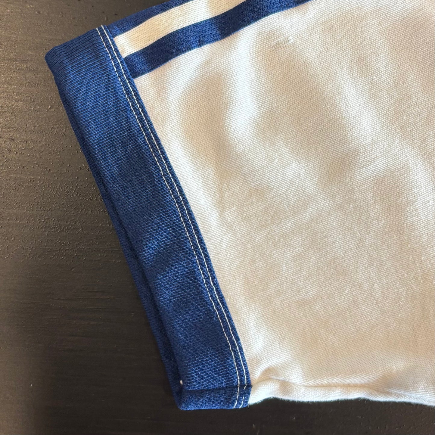 90's Adidas ゲームシャツ リンガーTシャツ 白 (サイズ不明)/A6405T-SO