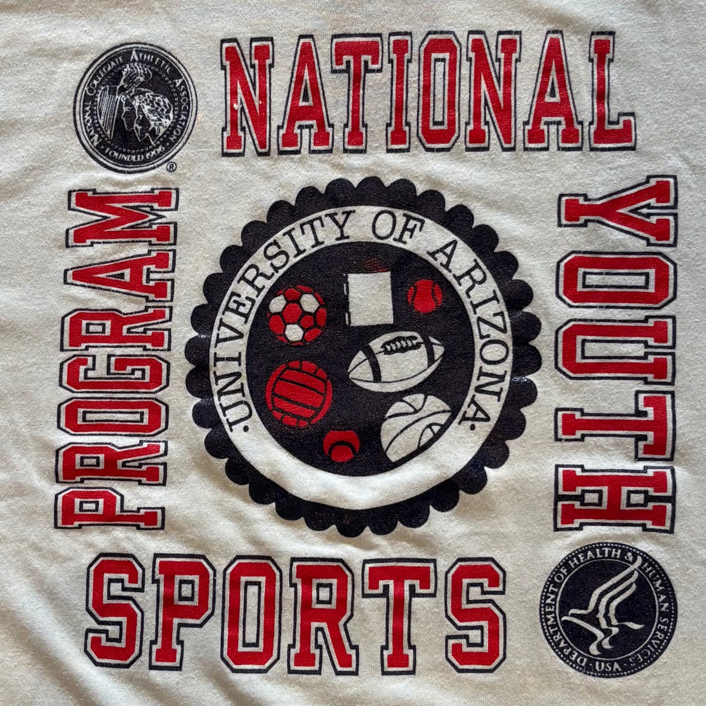 80's Champion アリゾナ大学 NATIONAL YOUTH SPORTS PROGRAM Tシャツ 水色 (XL)/A6395T-SO