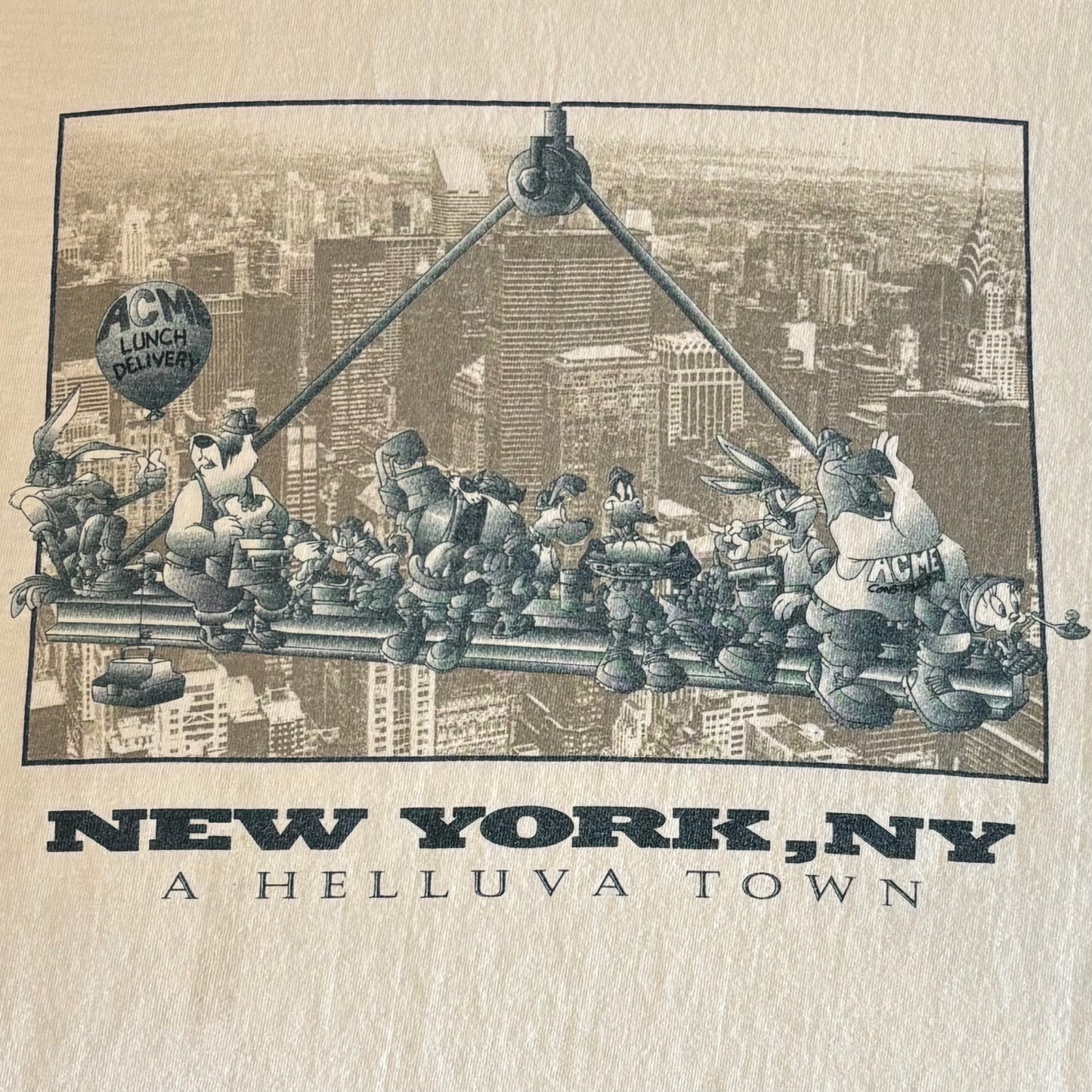 90's ACME CLOTHING CO. ルーニーテューンズ プリントT 白 (XL)/B2152T-SO
