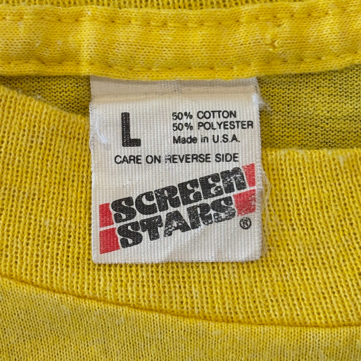 80's CAMEL タバコ アドバタイジングプリント バックプリントTシャツ 黄色 (L)/B2367T-SO
