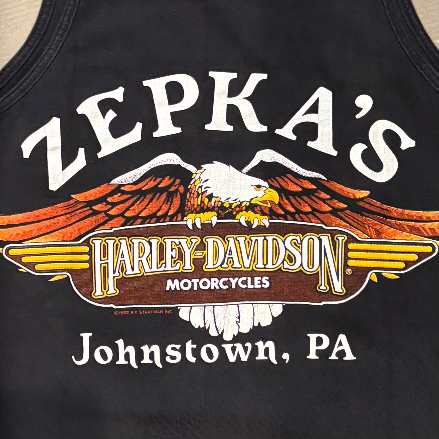 90's Hanes Harley-Davidson タンクトップシャツ 黒 (M)/B2026T-SO