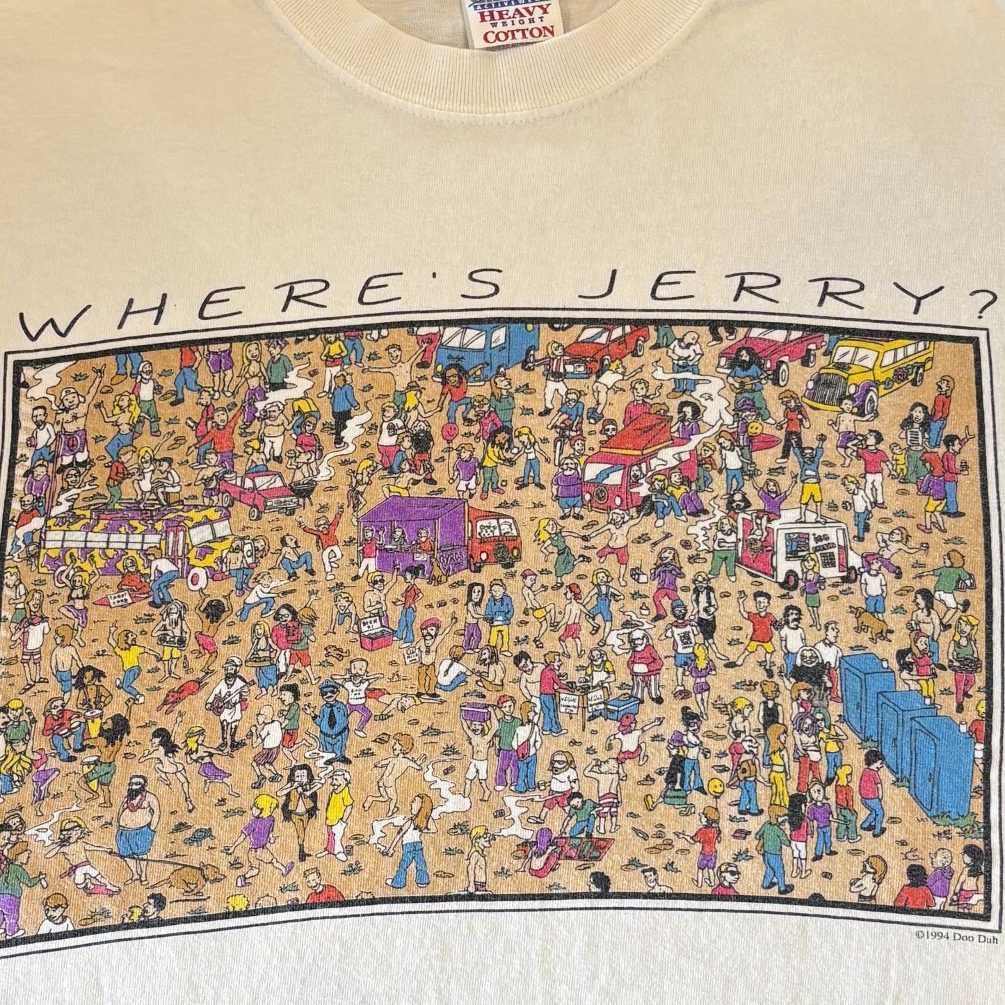 00's GILDAN WHERE'S JERRY ウォーリーを探せ パロディT 白 (M)/B2493T-SO