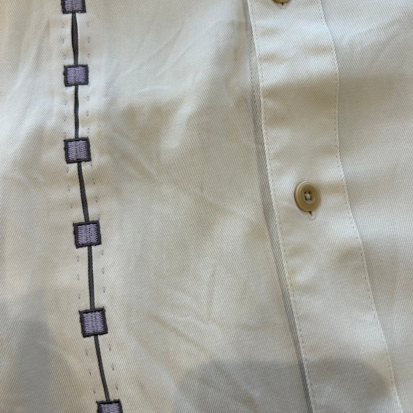 Nat Nast 半袖シャツ 刺繍 白 (XL)/A3712SH-SO