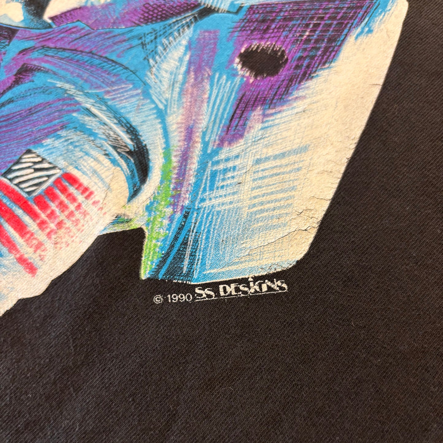 90's ONEITA KENNEDY SPACE CENTER Imagine 宇宙飛行士アートT 企業T 黒 (XL)/B2371T-SO