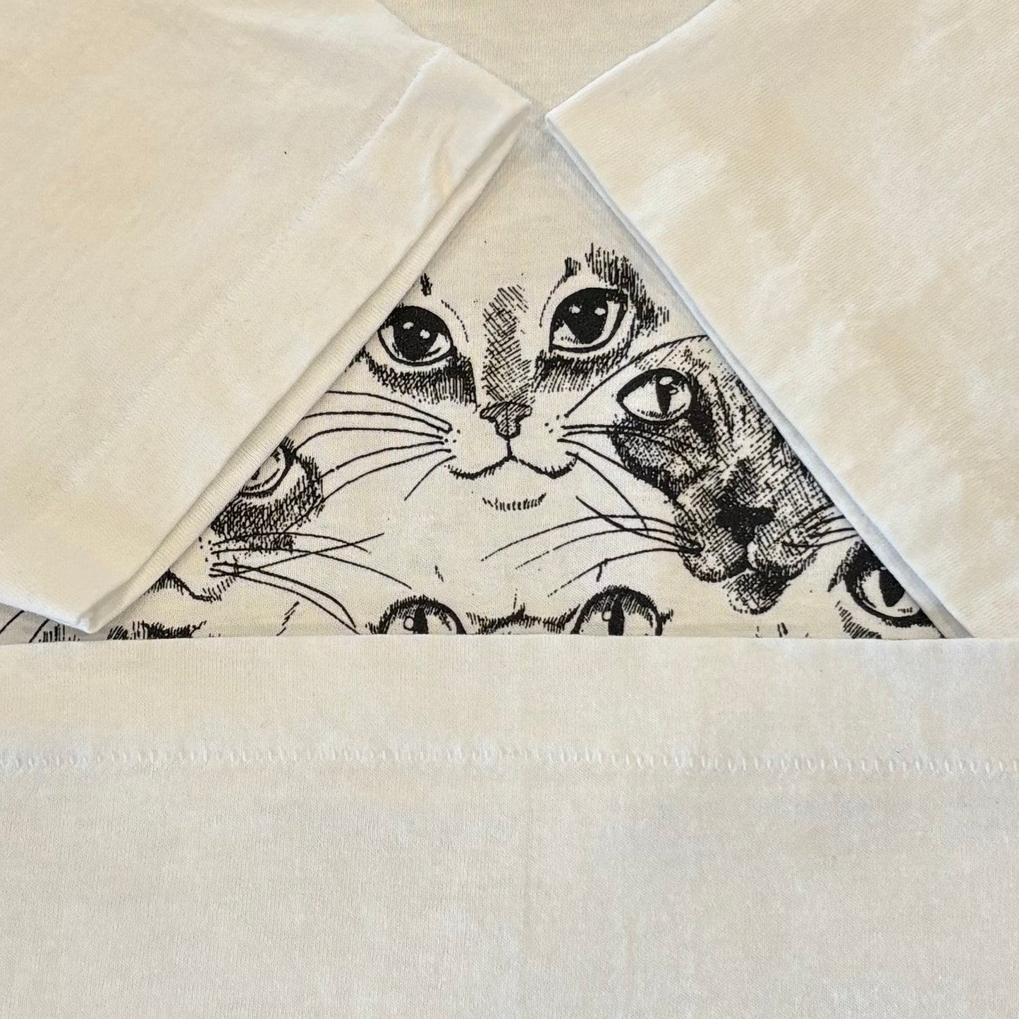 90'S SCREEN STARS BEST USA製 ネコ プリントT アニマルT 白 (S)/B2119T-SO