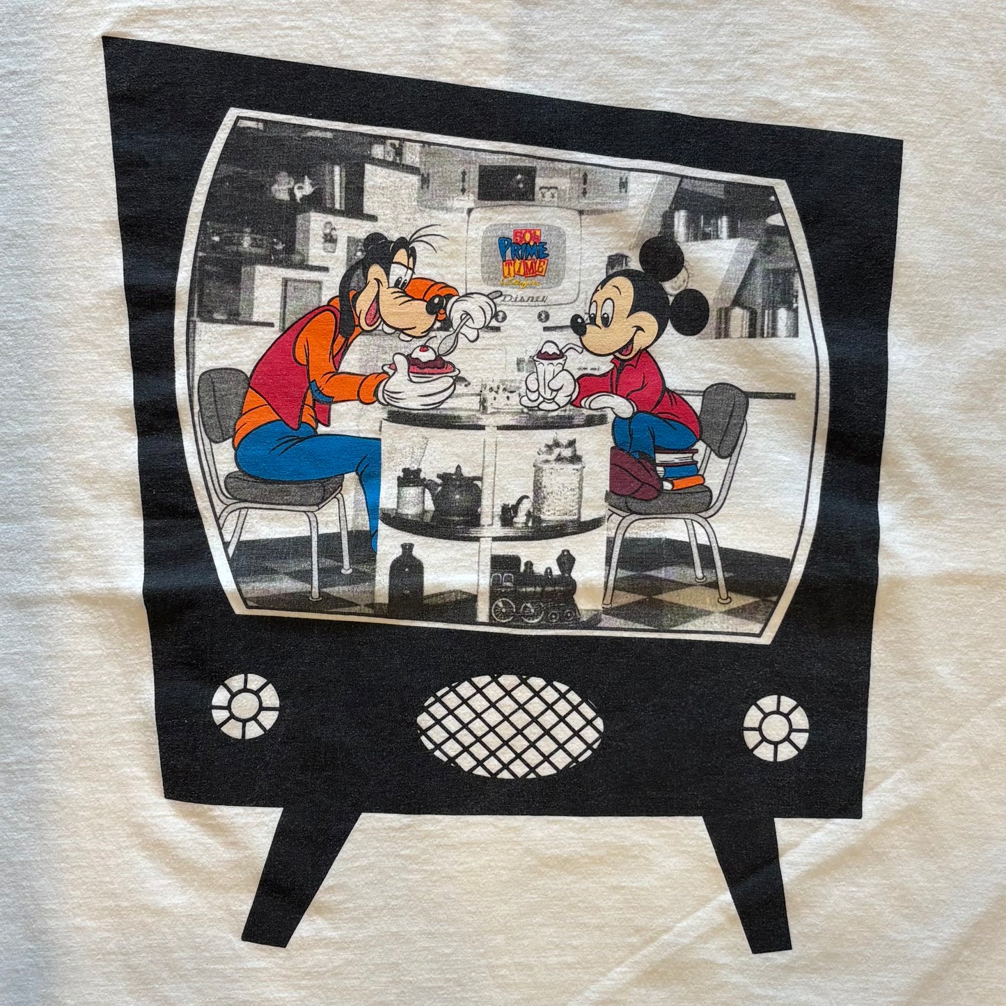 00's Wolt Disney World ミッキー&グーフィー 白 (XL)/B2375T-SO