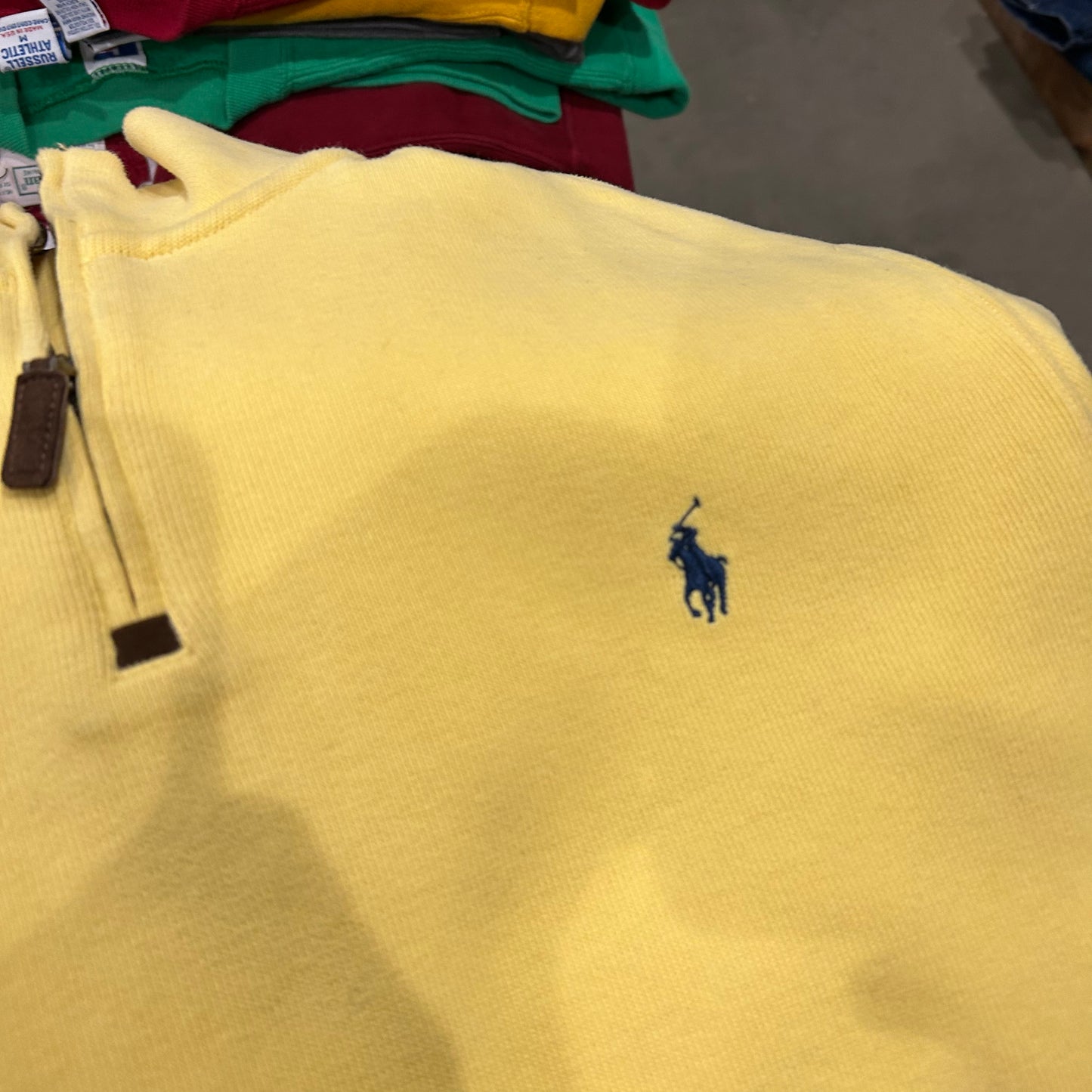 polo ラルフローレン クォータージップスウェット 黄(XL)/A6139S-SO