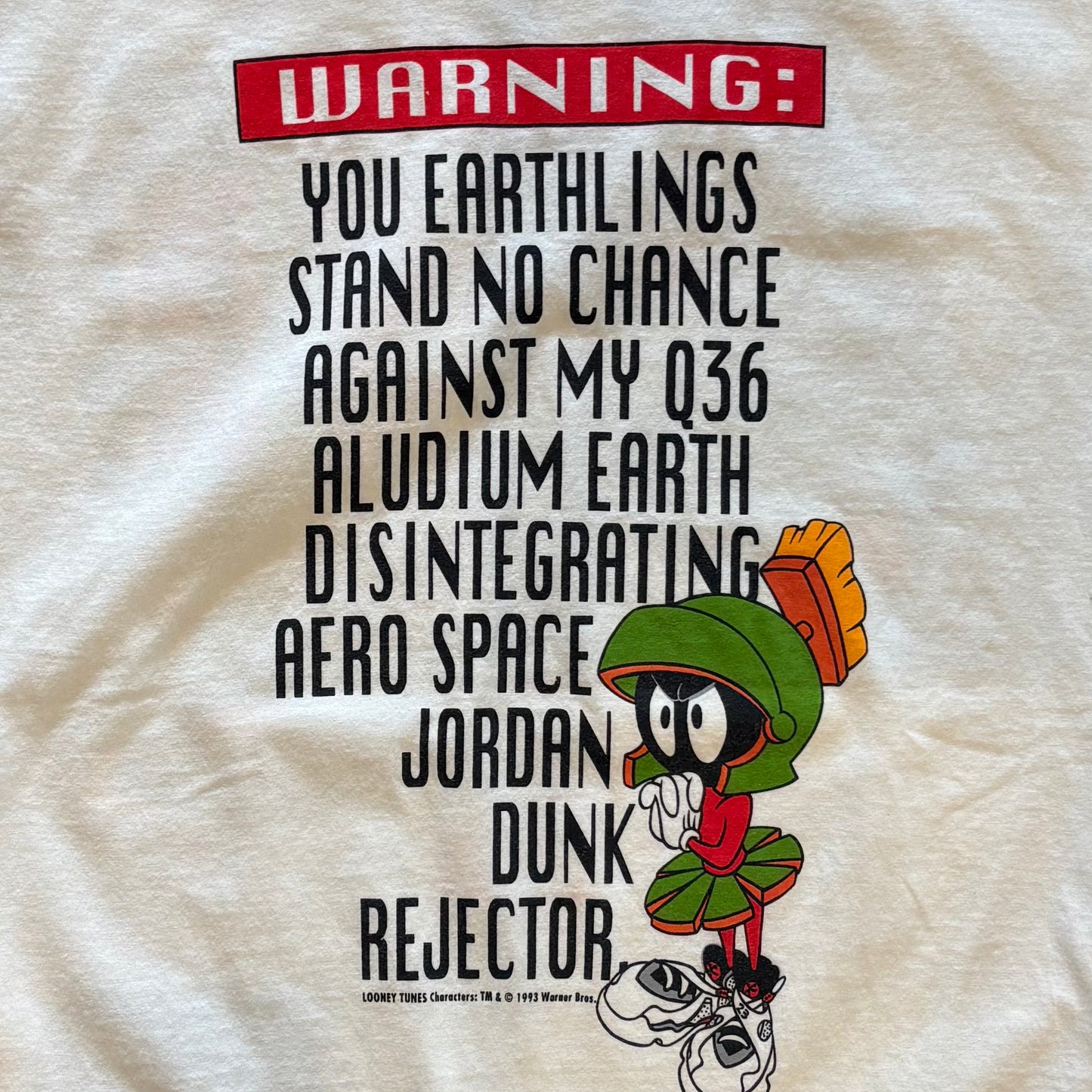90's NIKE Space Jam マービン マイケル・ジョーダン Movie Tシャツ 白 (L)/B2168T-SO