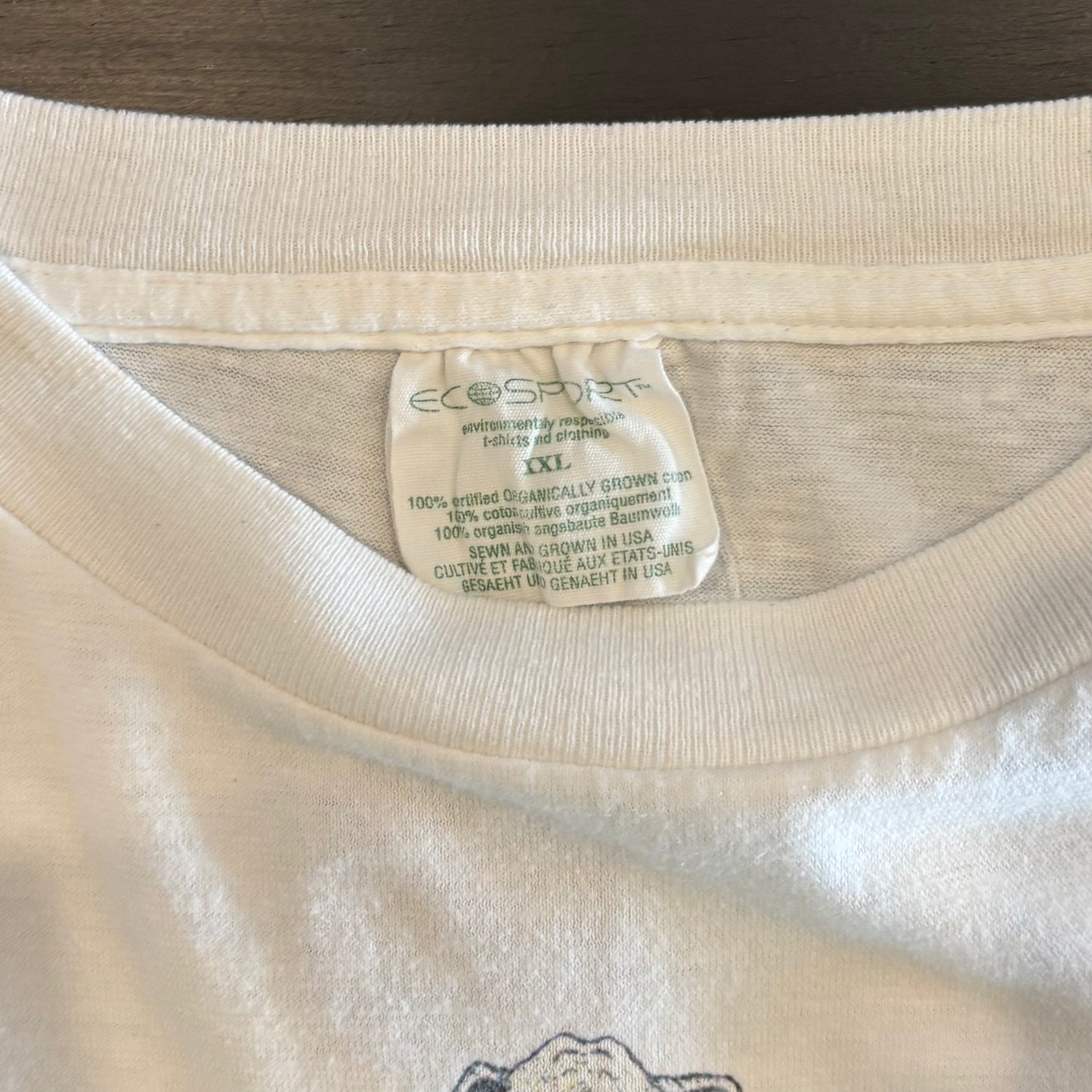 90's ECO SPORT THEY WERE HERE FIRST 地球 動物 アートTシャツ 白 (XXL)/B2015T-SO