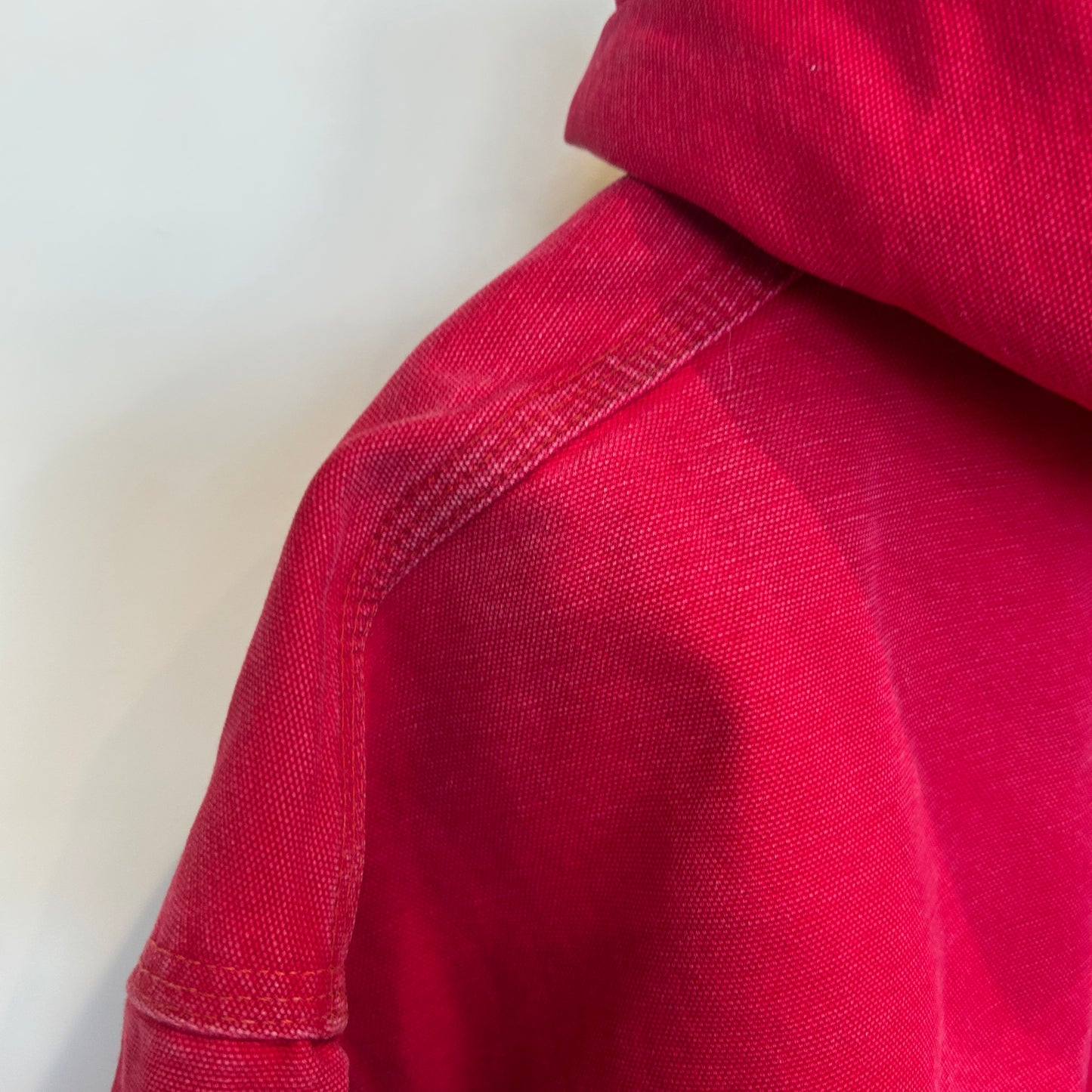 90's Carhartt カーハート "Askco Electric Supply" 企業ロゴ アクティブジャケット 赤 (サイズ不明)/C0193J-SO