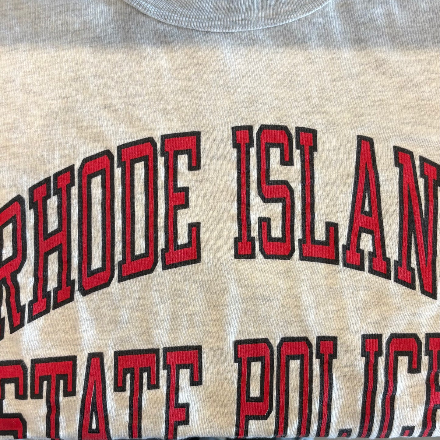 90's Champion RHODE ISLAND STATE POLICE Tシャツ 白 (XL)/A4104T-SO
