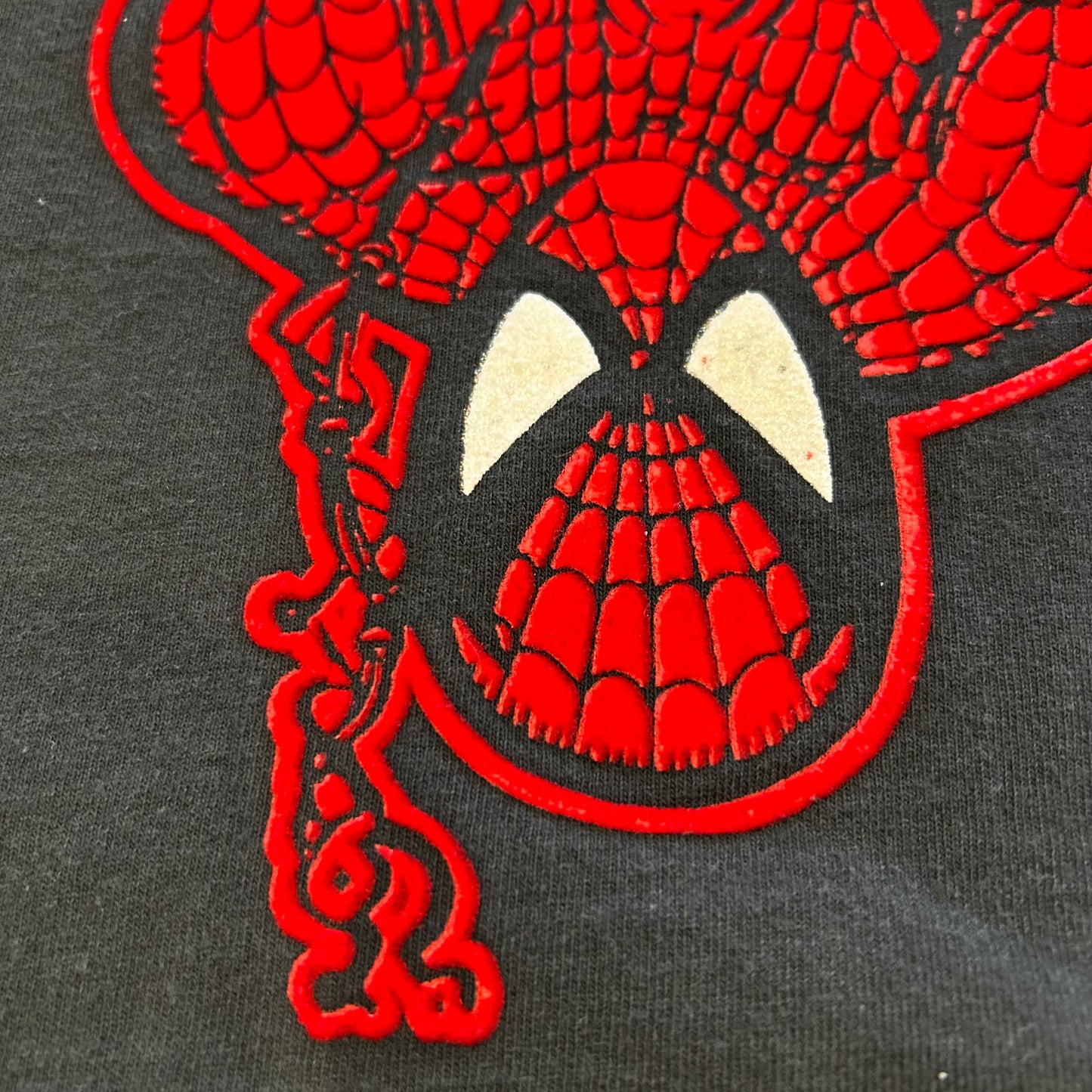 00's DELTA SPIDER MAN スパイダーマン Tシャツ フロッキー 黒(L)A7108T-SO