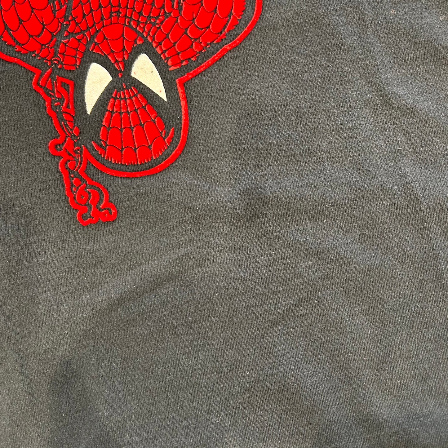 00's DELTA SPIDER MAN スパイダーマン Tシャツ フロッキー 黒(L)A7108T-SO