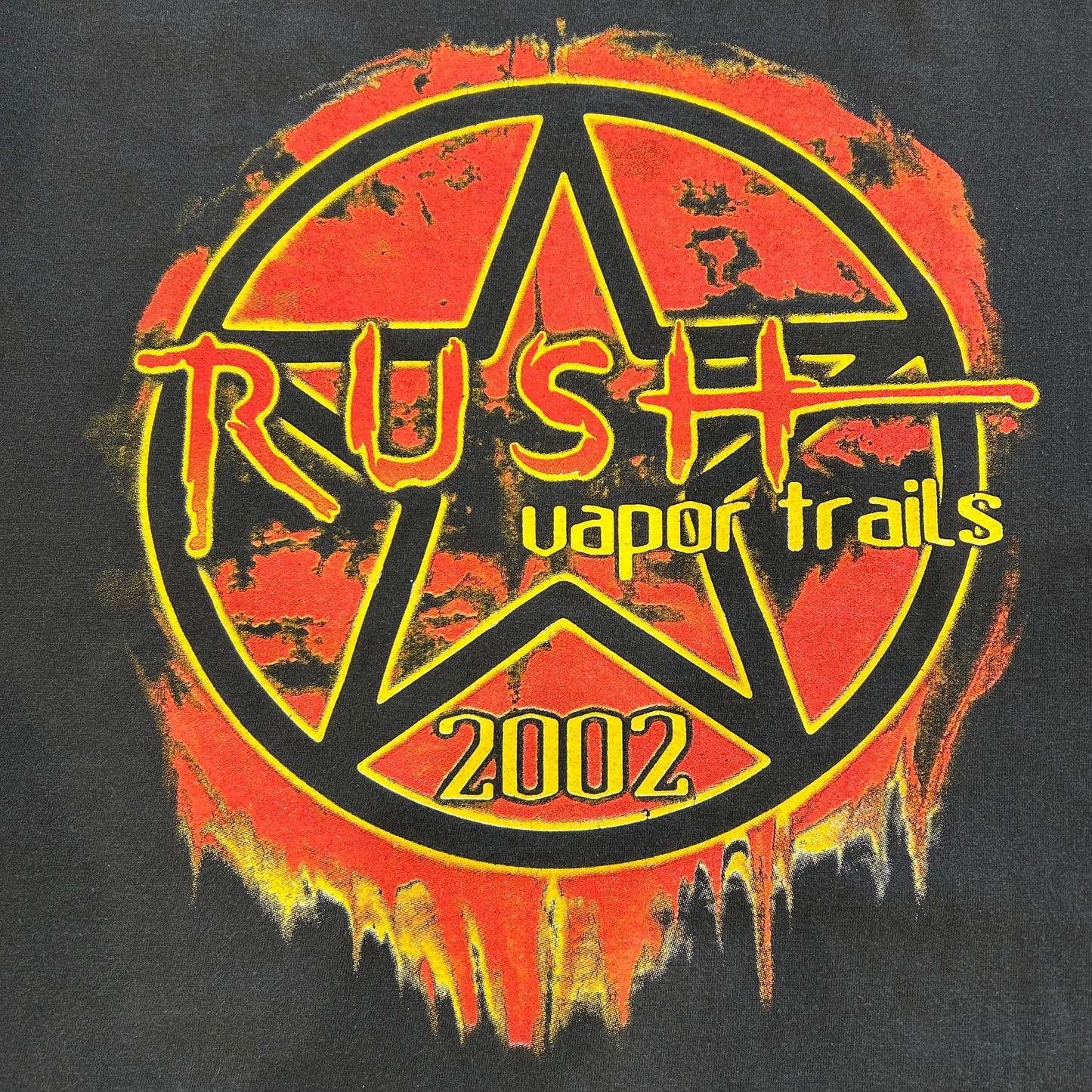 00's RUSH ラッシュ 2002"Vapor trails"ツアーTシャツ バンドTシャツ 黒(XL)/A7107T-SO