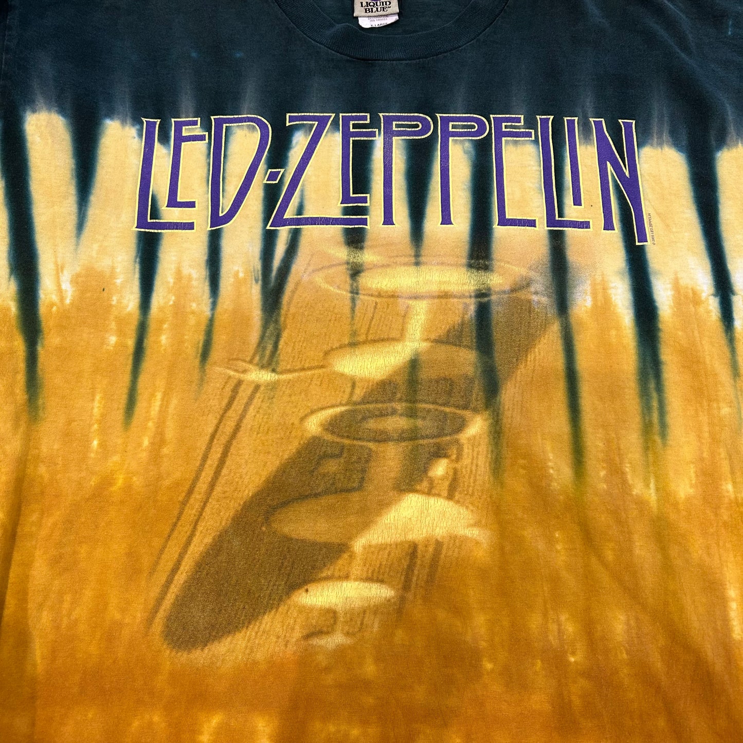 00's LED ZEPPERIN ツェッペリン タイダイTシャツ シングルステッチ USA(XL)/A6458T-SO