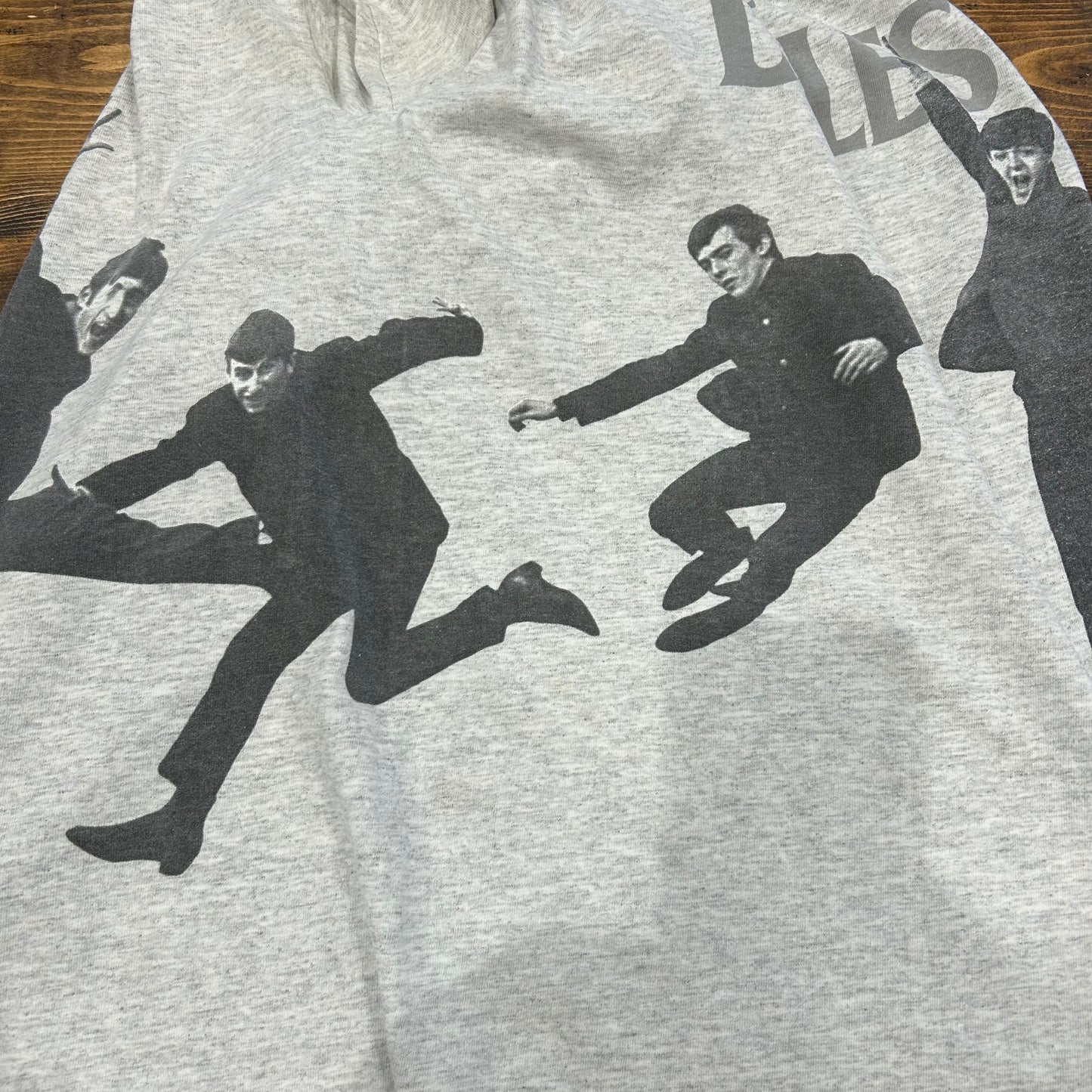 90's CRONIES THE BEATLES ビートルズ メンバーフォトTシャツ グレー(XL)A7106T-SO