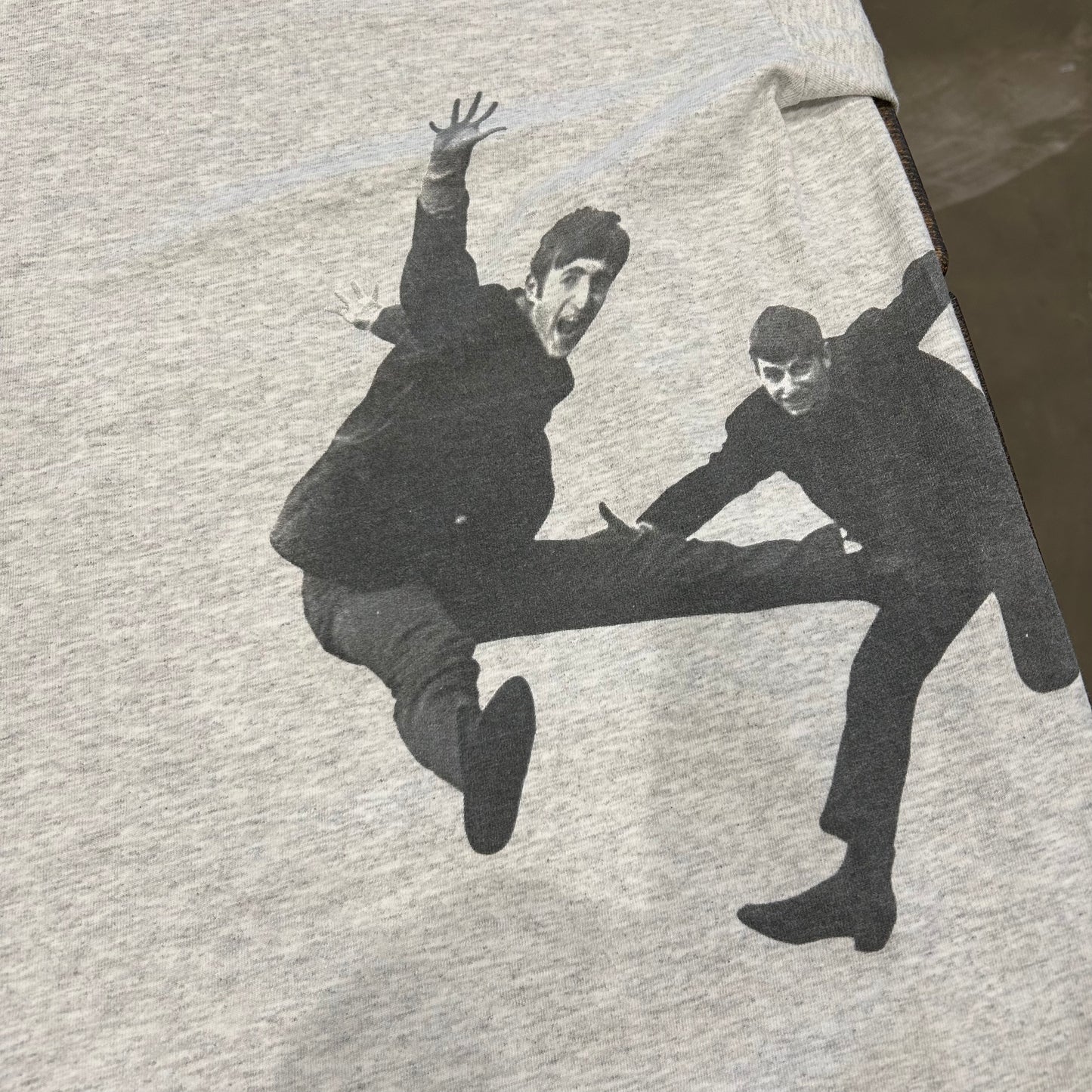 90's CRONIES THE BEATLES ビートルズ メンバーフォトTシャツ グレー(XL)A7106T-SO