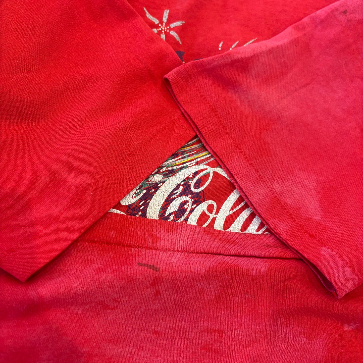 90's Coca-Cola コカコーラ グラフィックTシャツ 赤 (サイズ不明)/B3639T-SO