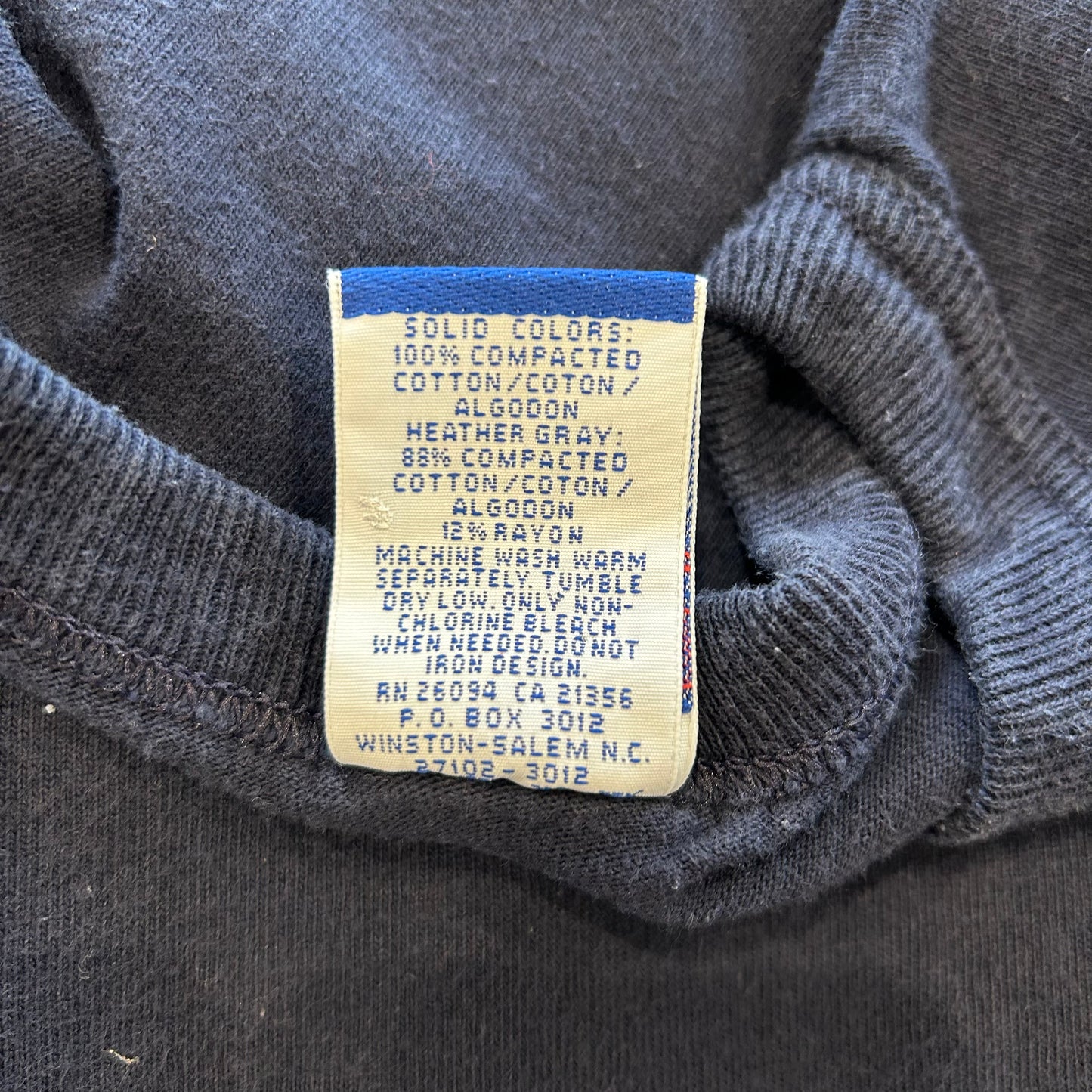 90's Champion BROWN カレッジTシャツ 紺 USA製 (M)/A6889T-SO
