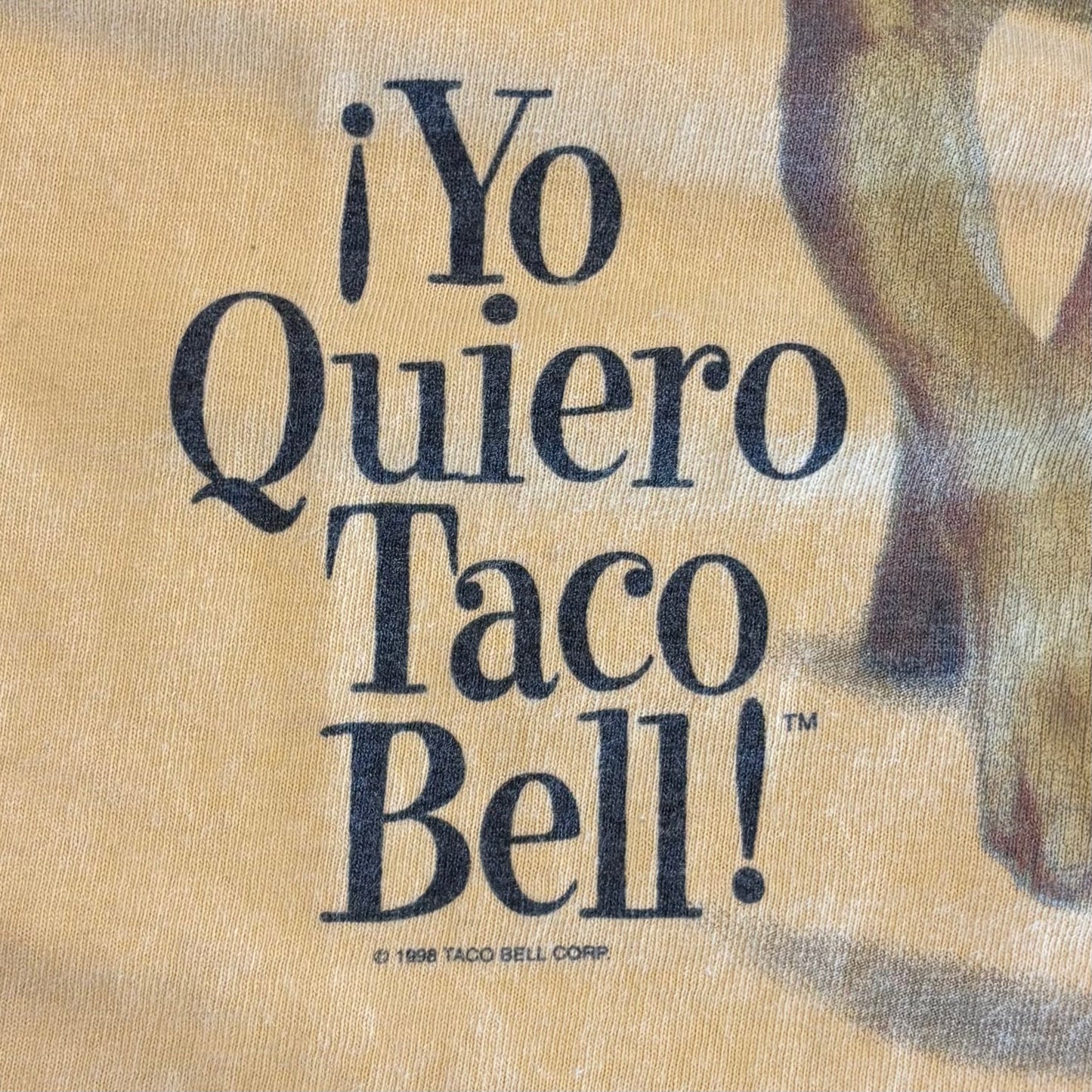 90's anvil チワワ Taco Bell Tシャツ 黄 (L)/B2024T-SO
