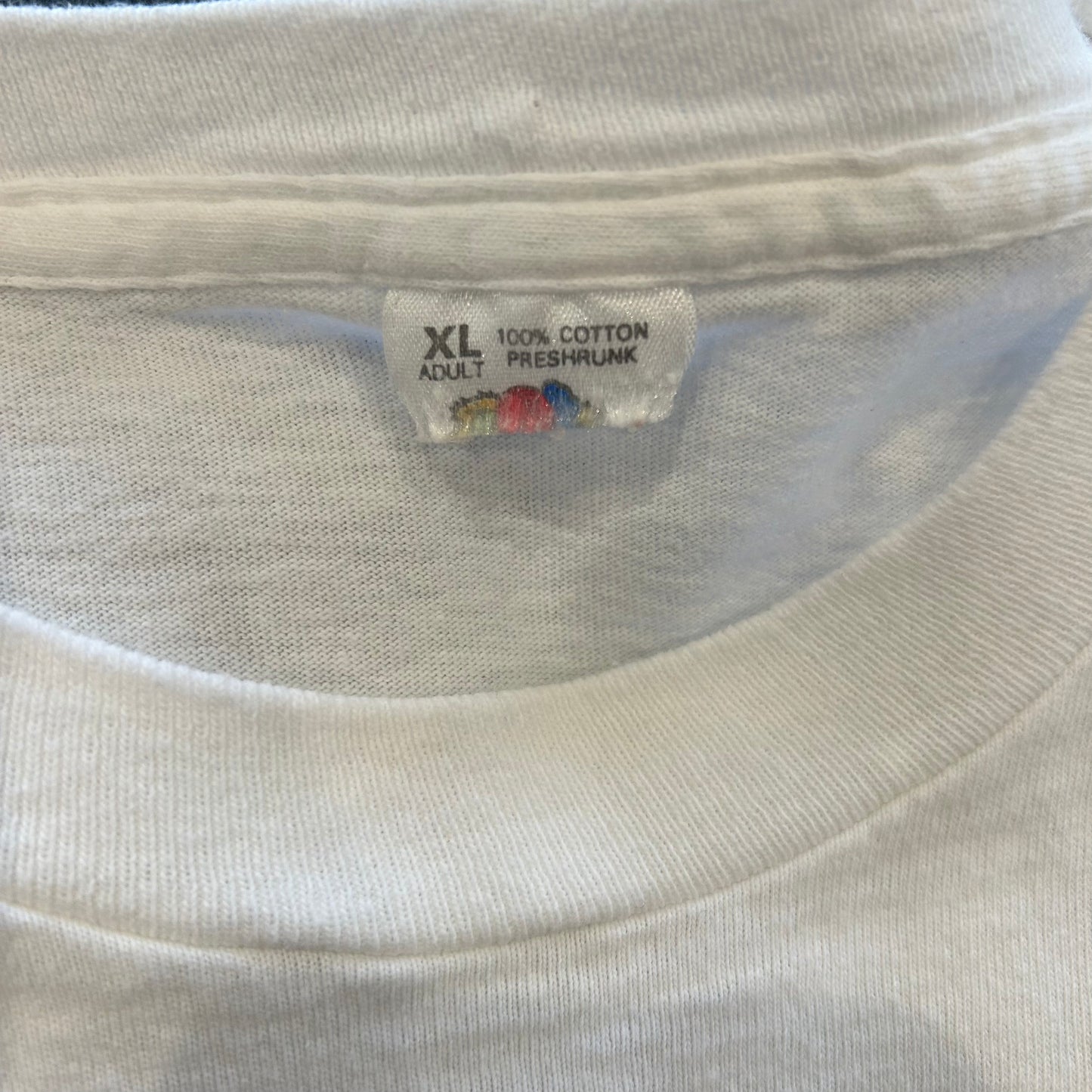 90's "SHUT UP&DRINK YOUR BEER" メッセージTシャツ 白(XL)/A6539T-SO
