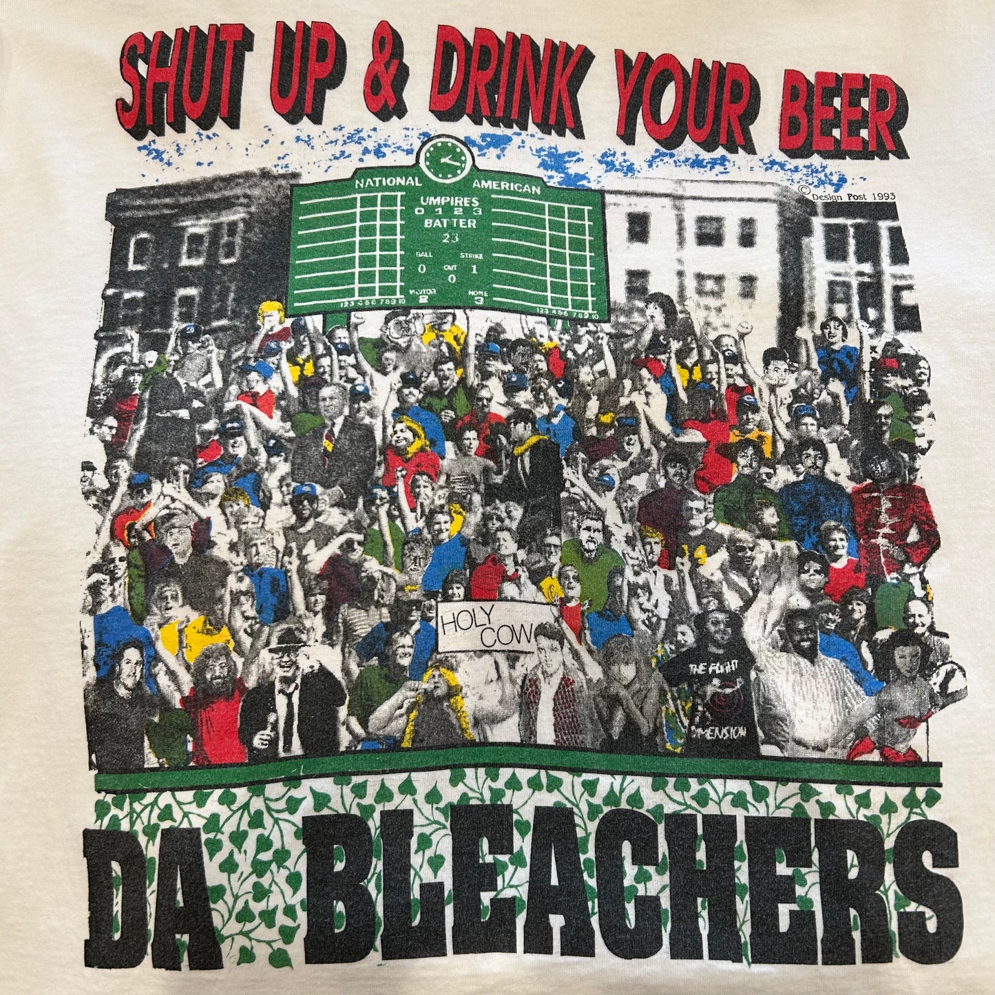 90's "SHUT UP&DRINK YOUR BEER" メッセージTシャツ 白(XL)/A6539T-SO