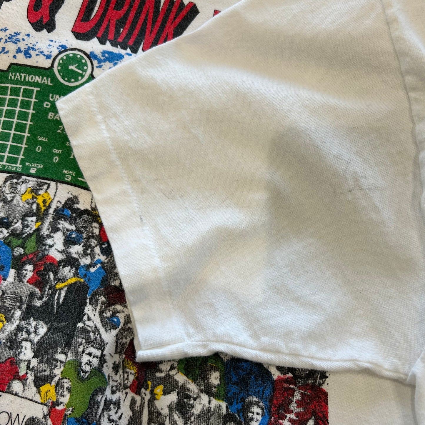 90's "SHUT UP&DRINK YOUR BEER" メッセージTシャツ 白(XL)/A6539T-SO