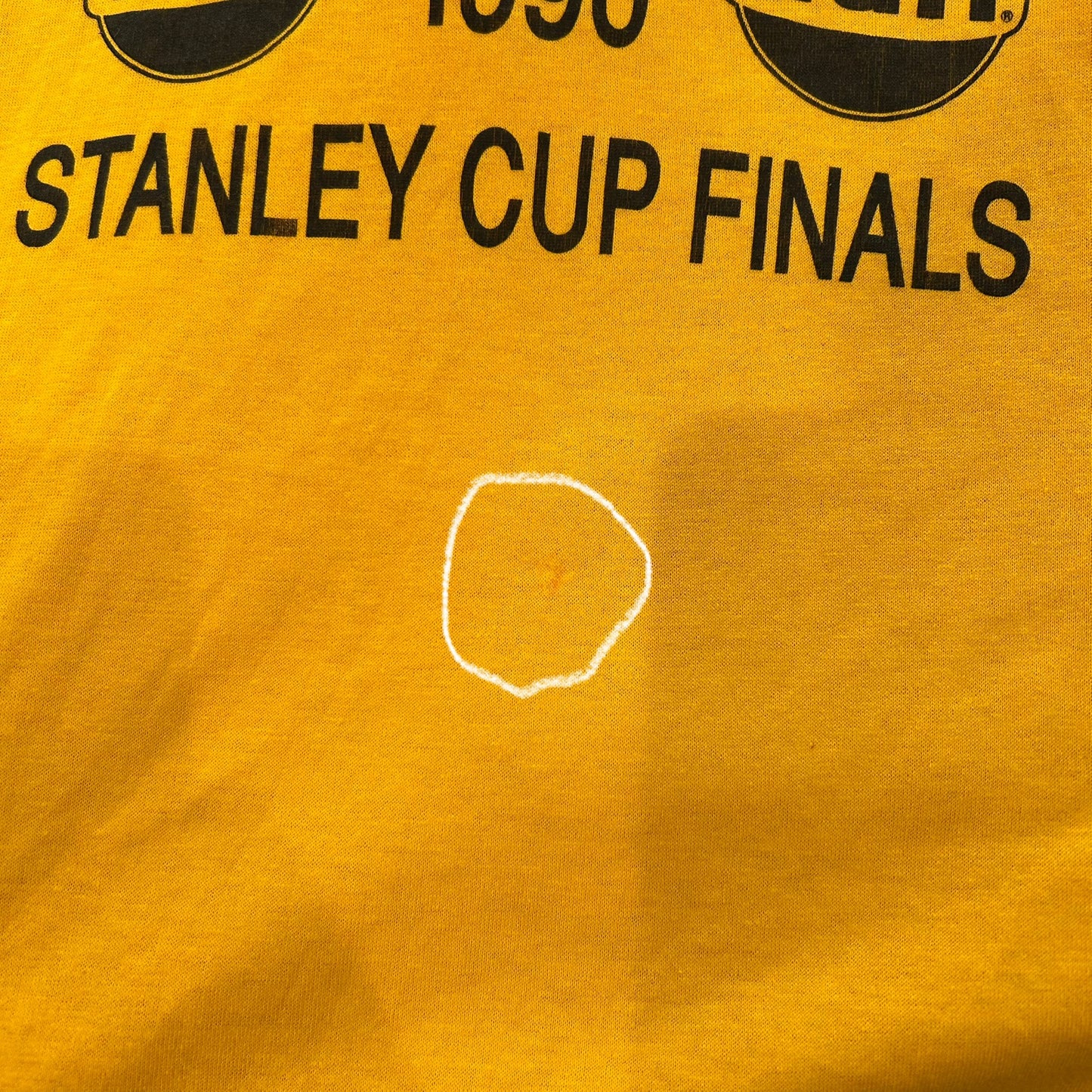 80's Champion NHL Boston Bruins Tシャツ 黄色(M)/A6892T-SO