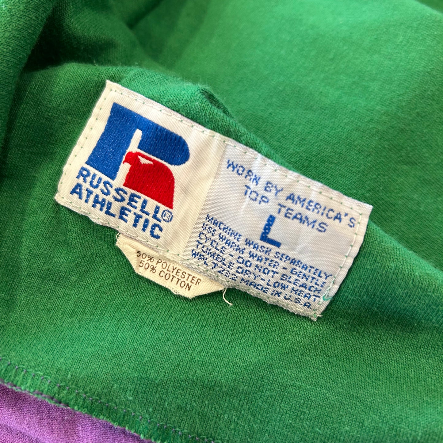 90's Russell ラッセル ダブルフェイスTシャツ (L)/A7110T-SO