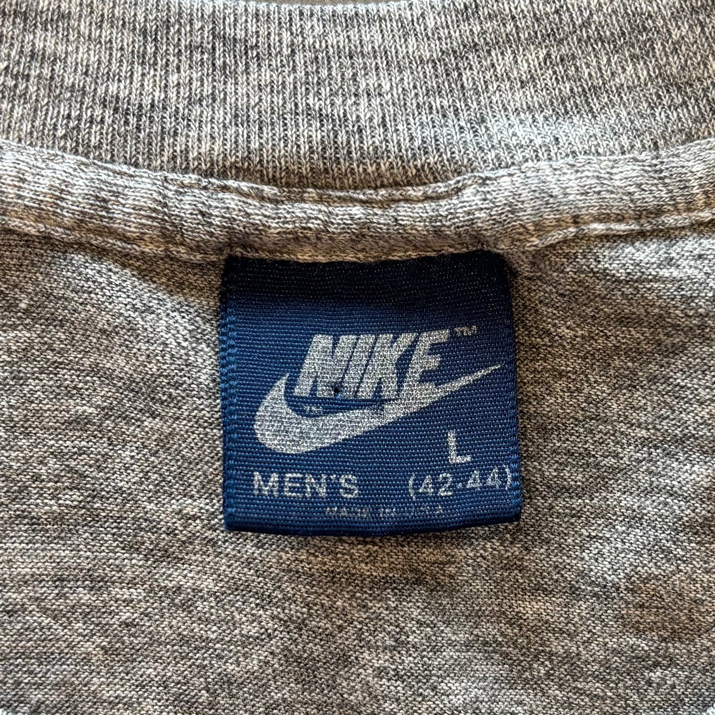 80's NIKE 肩掛けAIR JORDAN1 ジョーダン プリントTシャツ グレー (L)/A4073T-SO