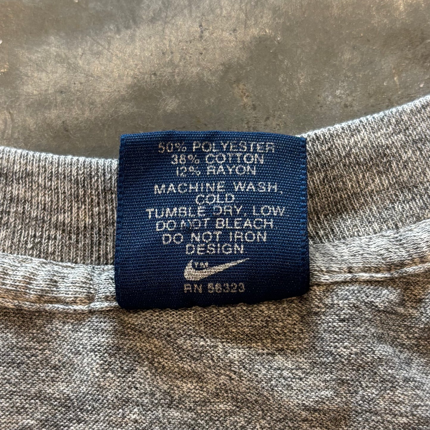 80's NIKE 肩掛けAIR JORDAN1 ジョーダン プリントTシャツ グレー (L)/A4073T-SO