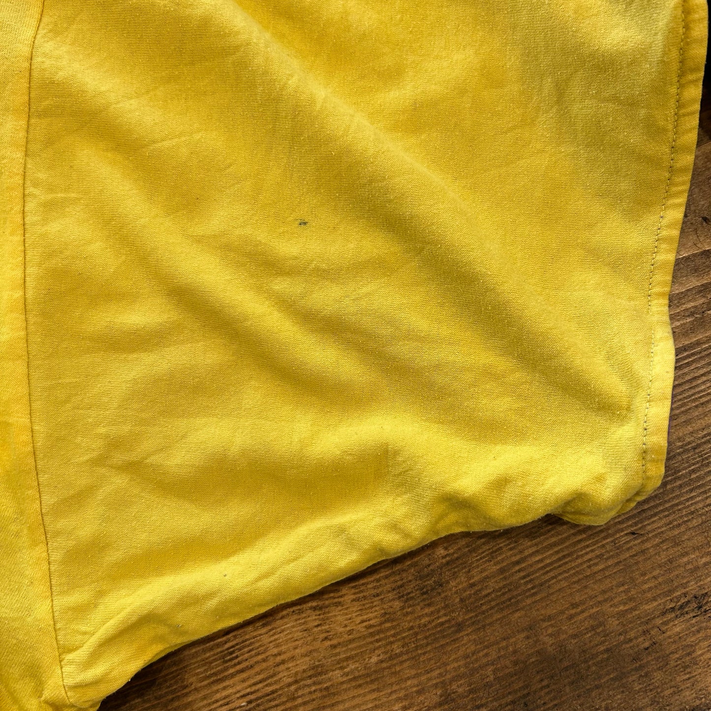 90's Russell ラッセル ダブルフェイスTシャツ 黄色紫(XL)/A6817T-SO