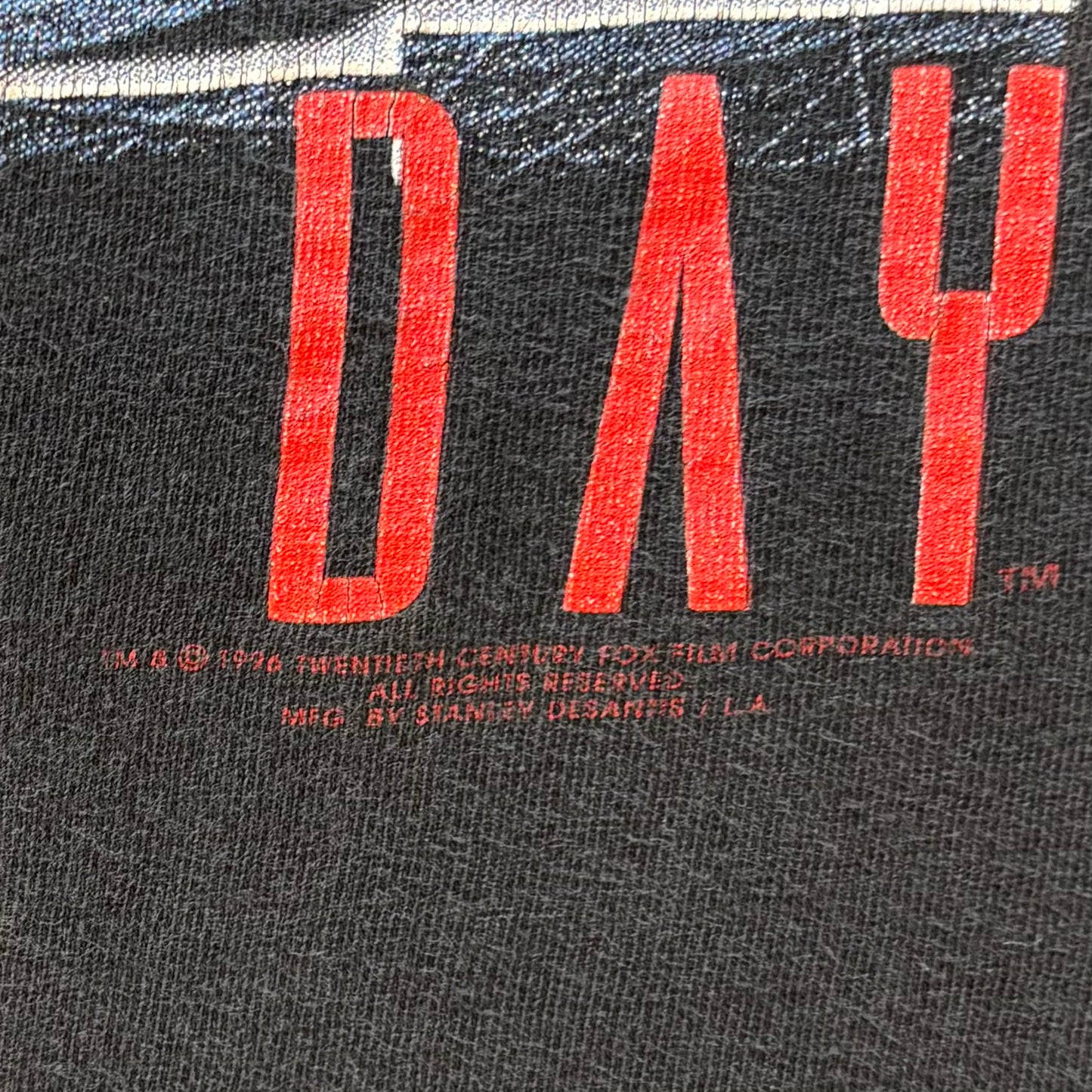 90's STANLEY DESANTIS インデペンデンスデイ ムービーTシャツ 黒 (XL)/A6760T-SO