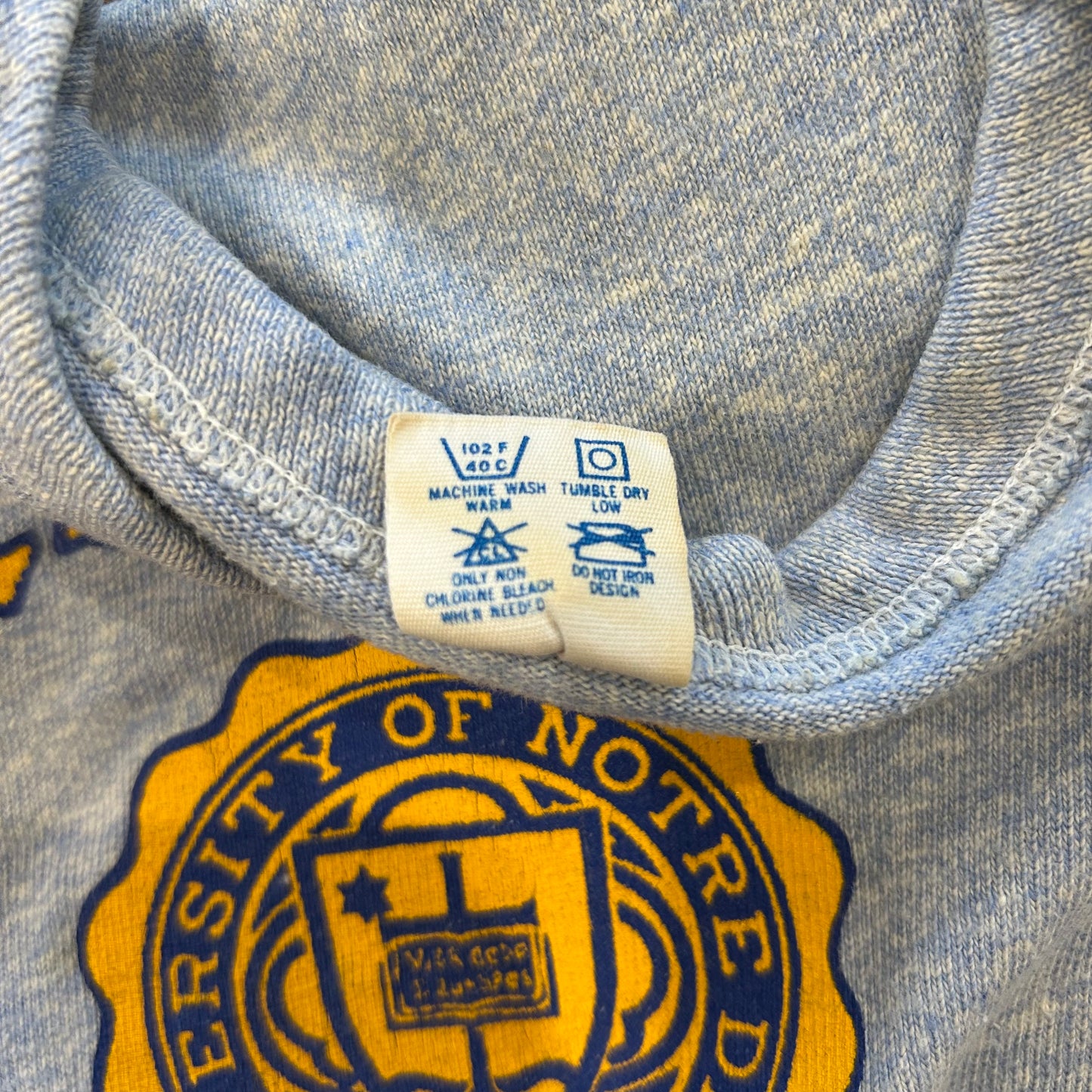 80's Champion 88/12 Notre Dame カレッジTシャツ 水色(L)/A7113T-SO