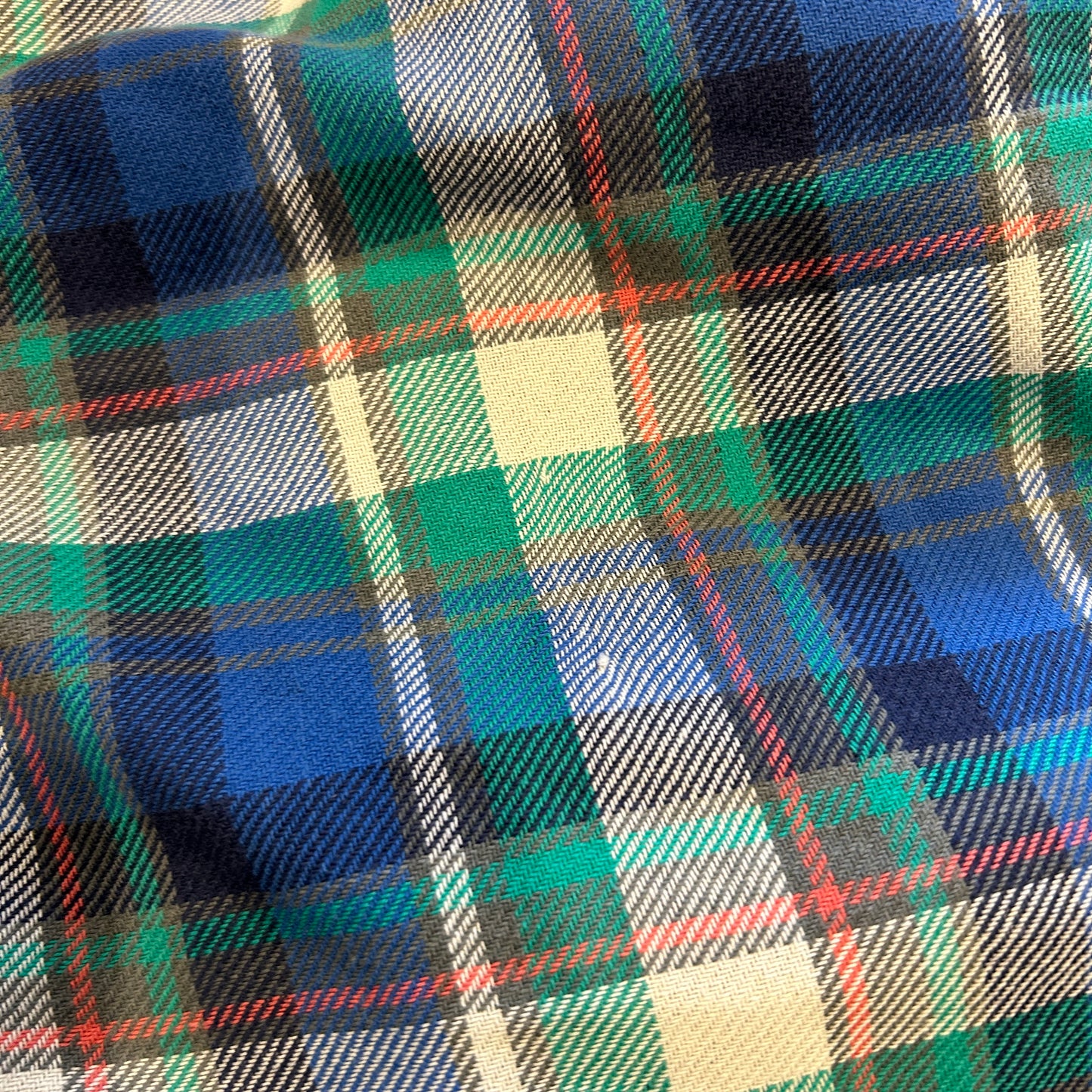 00's Polo ラルフローレン ツイルマドラスチェックシャツ 青緑白(L)/B3065SH-SO