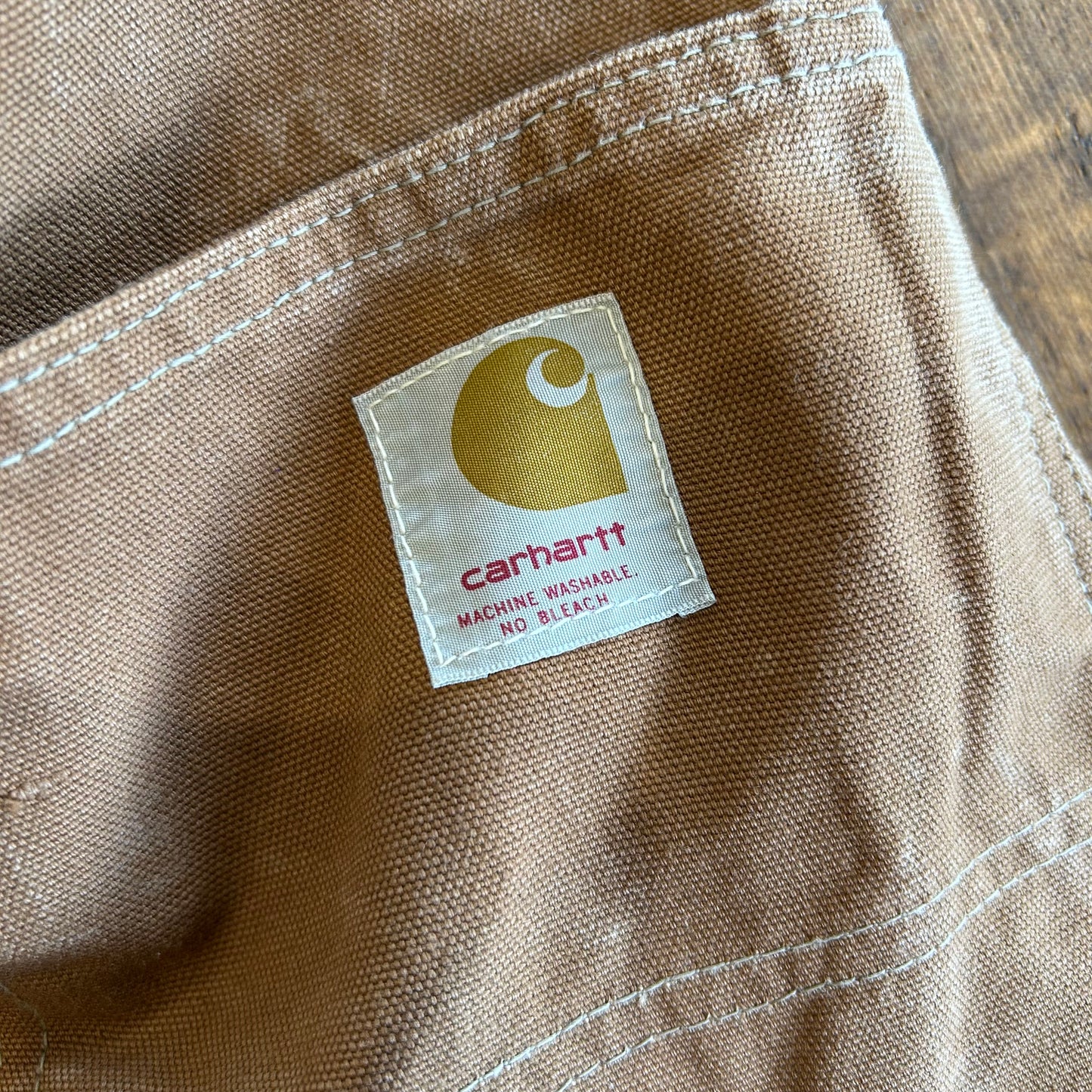 70's Carhartt エプロン付きダックダブルニーオーバーオール ブラウン/A7120P-SO