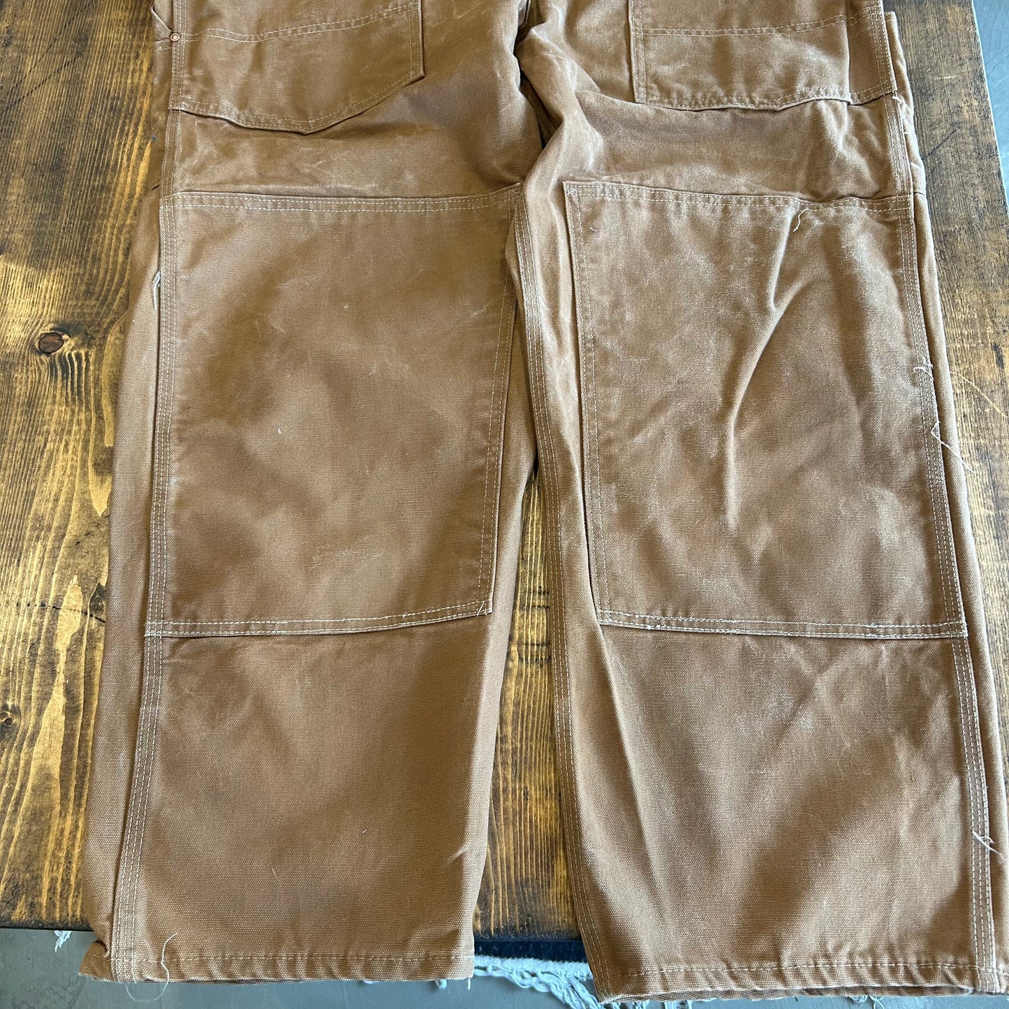 70's Carhartt エプロン付きダックダブルニーオーバーオール ブラウン/A7120P-SO