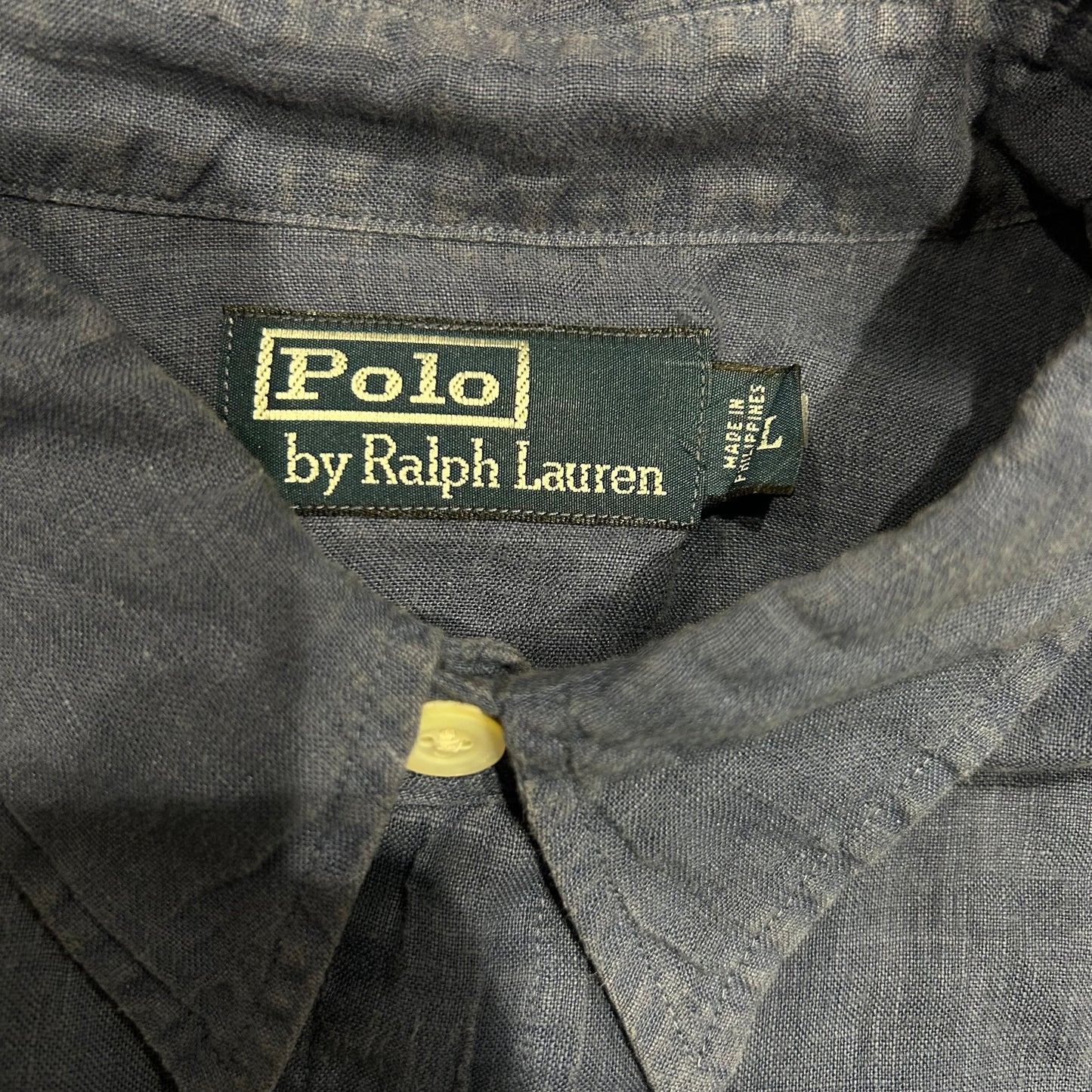 polo Ralph Lauren ラルフローレン リネンワークシャツ 紺(L)/A7114SH-SO