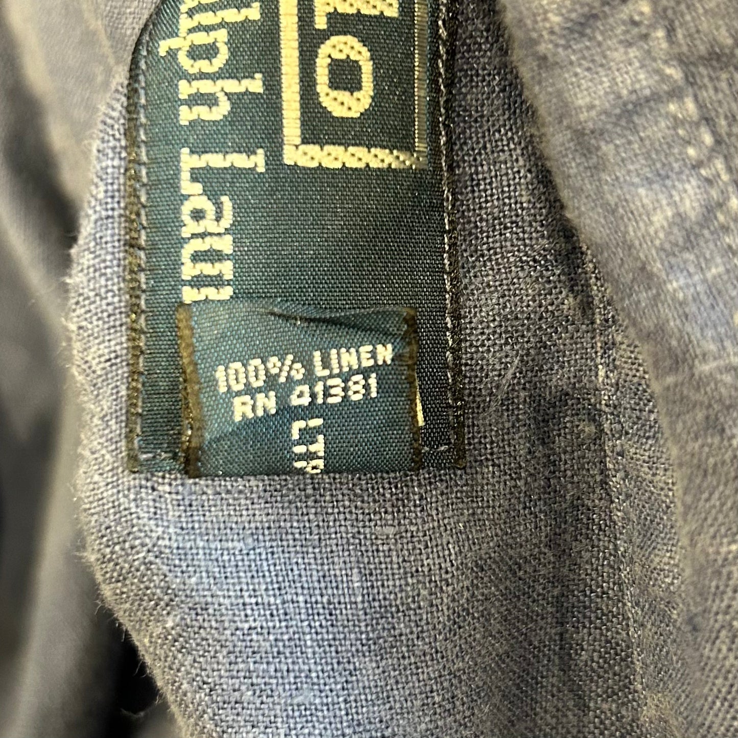 polo Ralph Lauren ラルフローレン リネンワークシャツ 紺(L)/A7114SH-SO