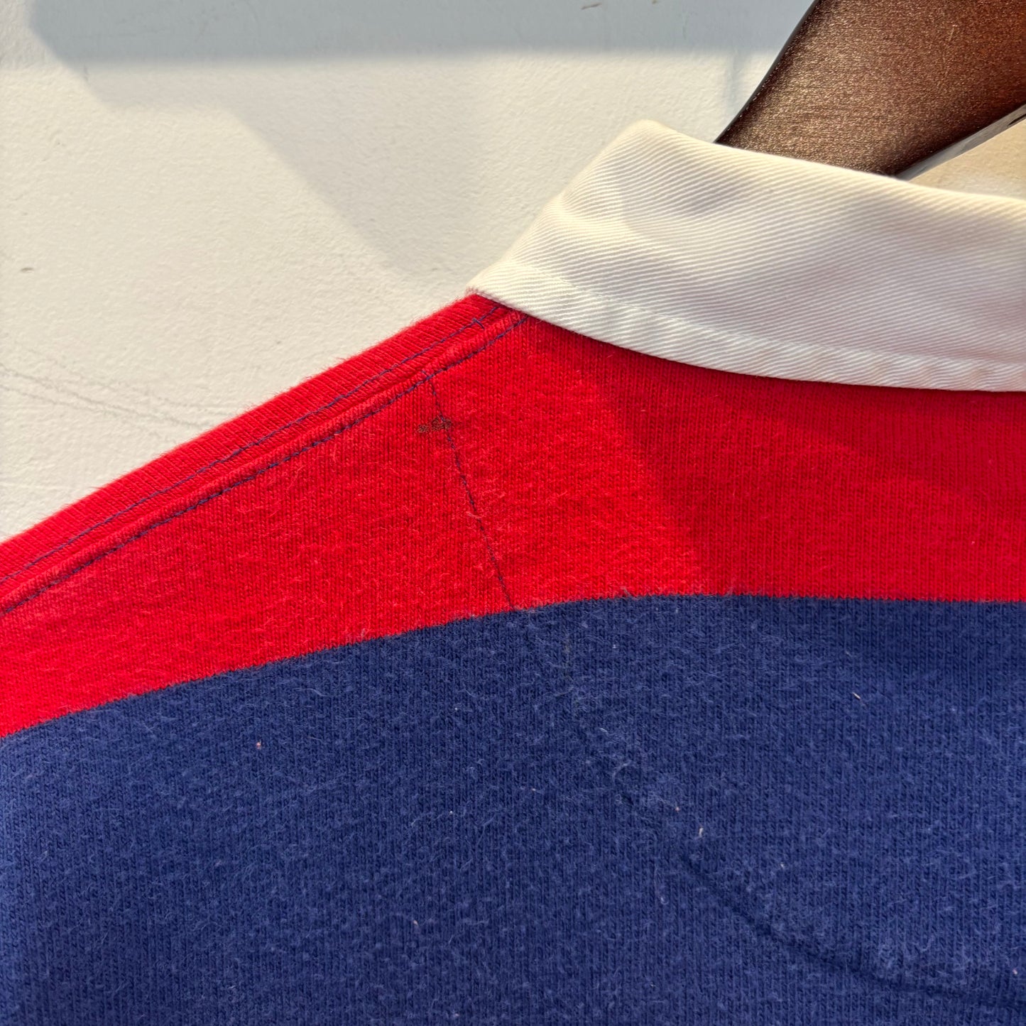 00's Polo by ralph lauren ラルフローレン ボーダーラガーシャツ 赤×ネイビー(L)/B0100T-SO