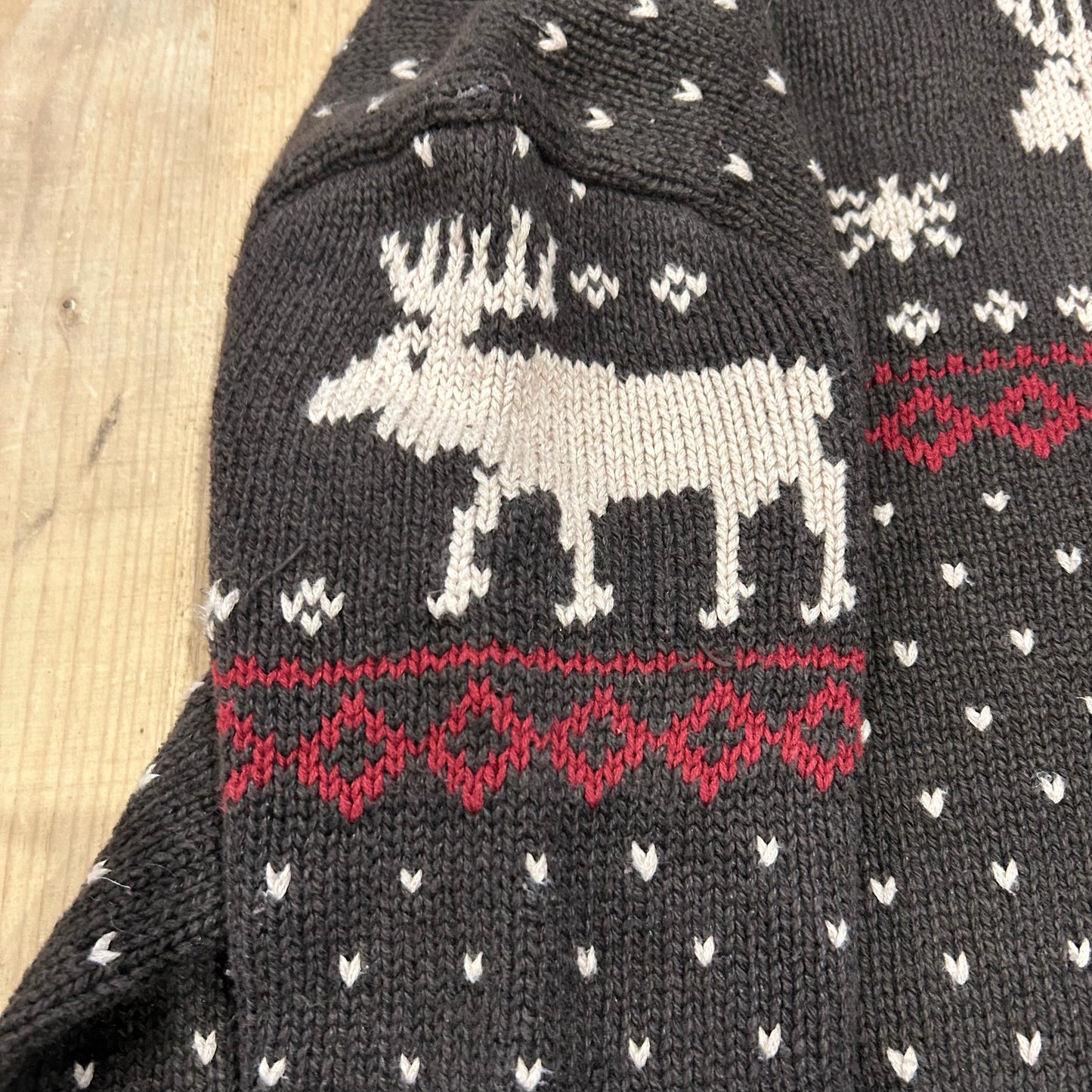 00's Polo Ralph Lauren ラルフローレン コットン/リネン 総柄ニット 茶(L)/B0618K-SO