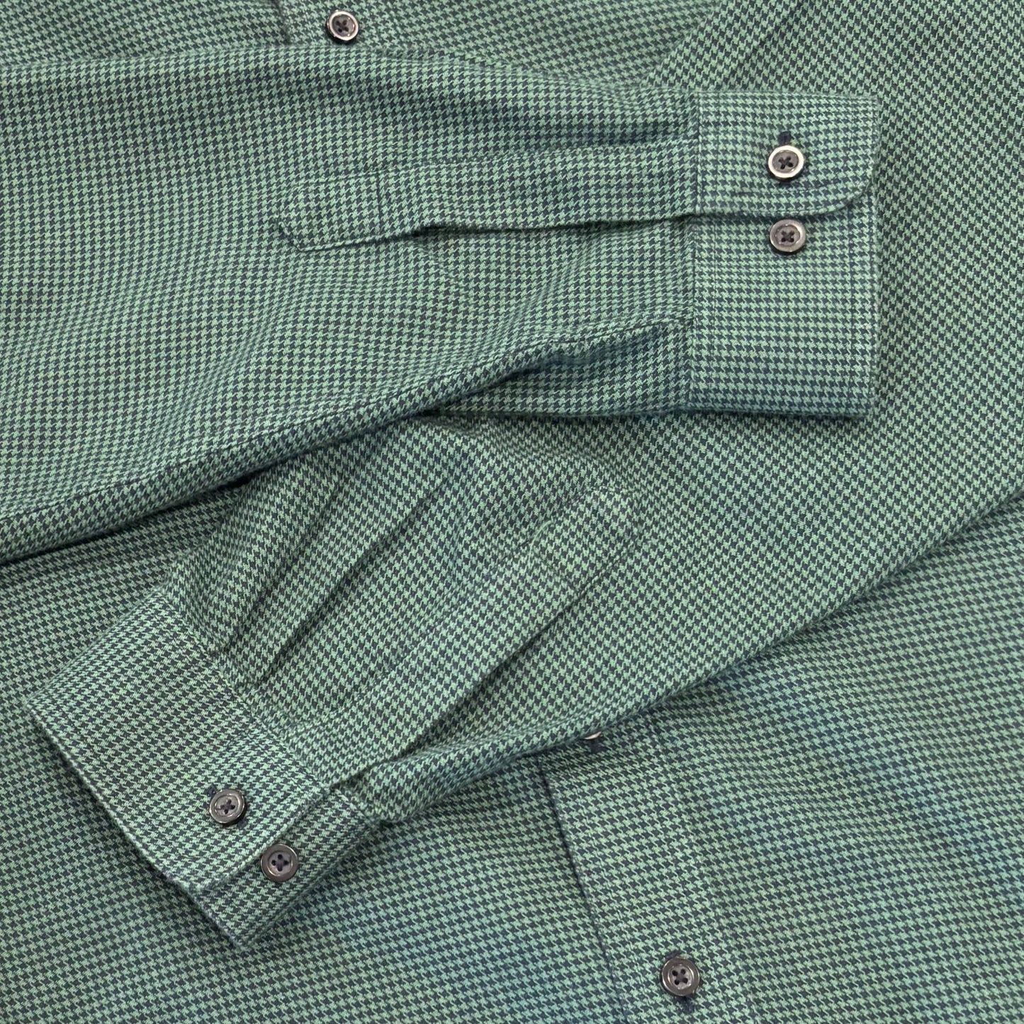 00's L.L.Bean エルエルビーン 千鳥格子柄 ボタンダウンシャツ 深緑 (M) /B4151SH-SO