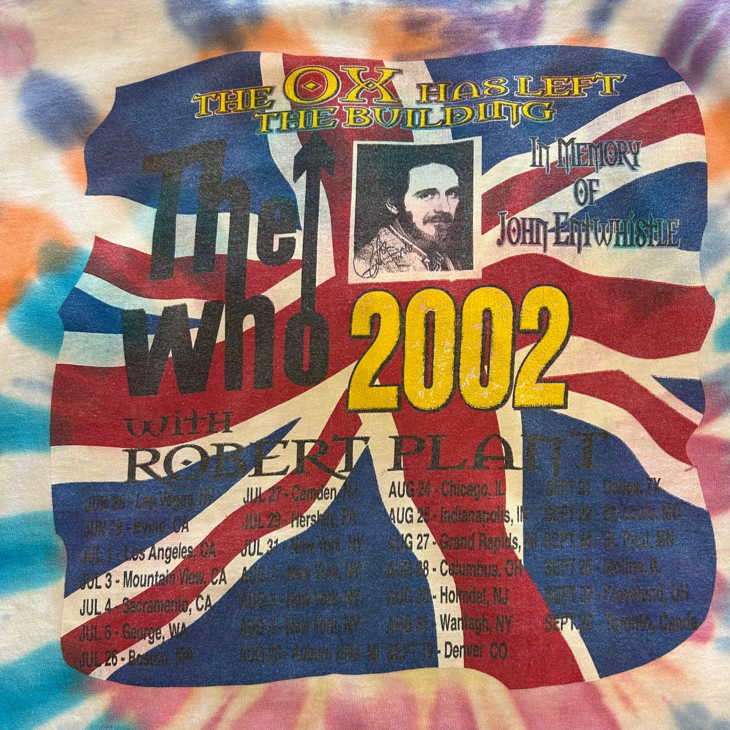 00's The Who ジョン・エントウィッスル 追悼ツアーTシャツ タイダイTシャツ DELTA (XL)/A4311T-SO