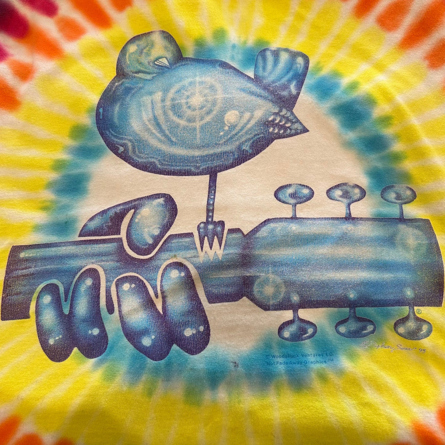 90's Wood Stock 99' ウッドストック タイダイTシャツ GILDAN (XL)/A2722T-SO