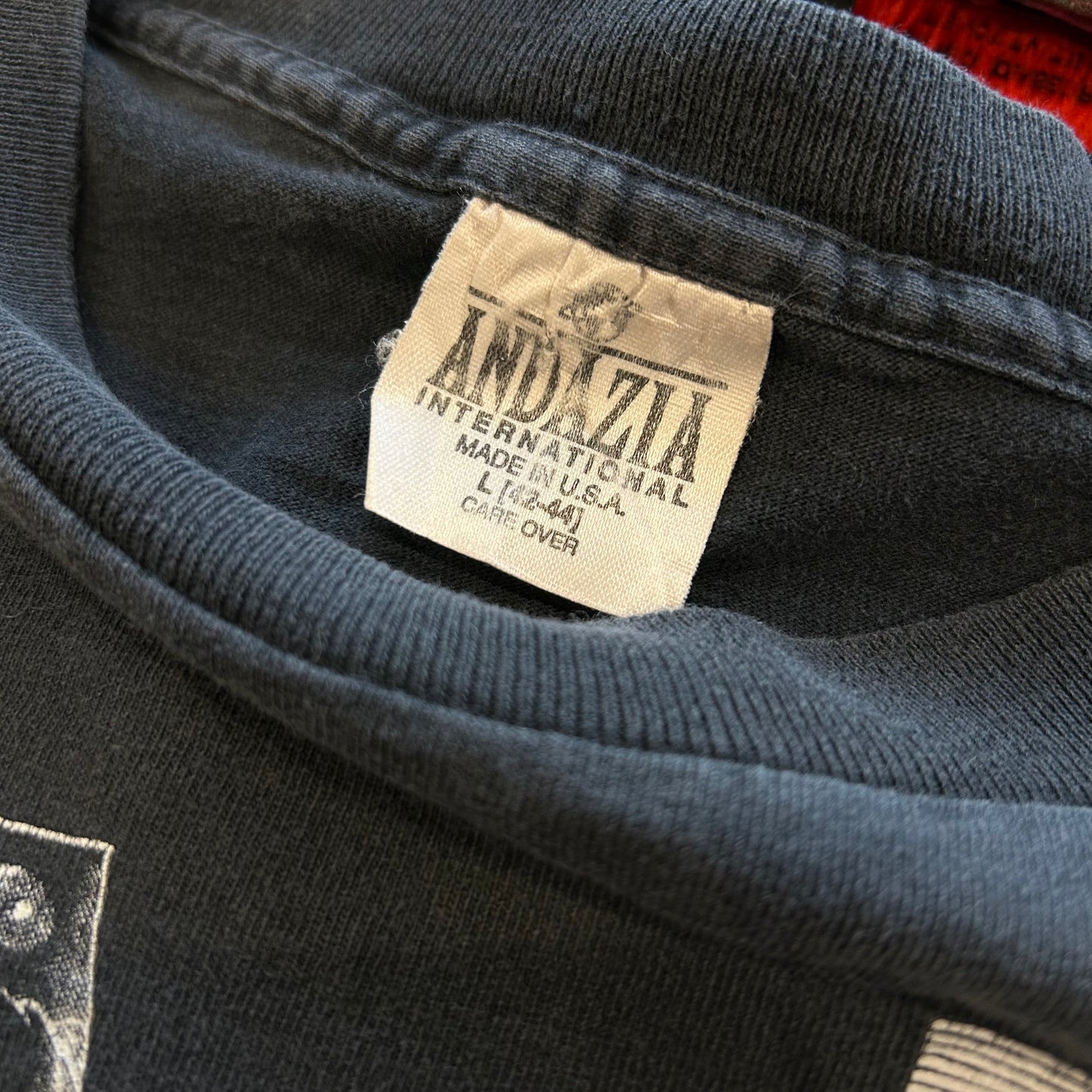 90's M.C.Escher エッシャー アートマルチプリントTシャツ ANDZIA 黒(L)/A7184T-SO