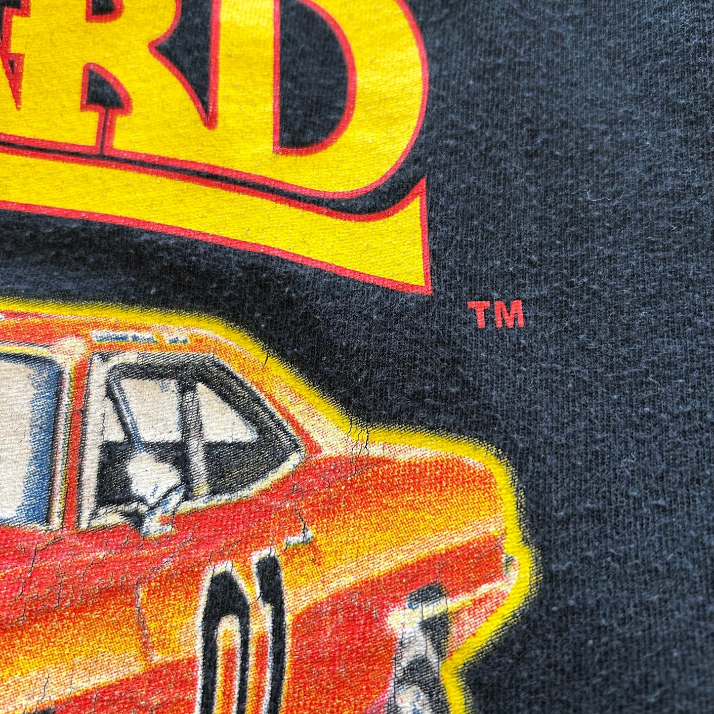 90's ドラマ”The Dukes of Hazzard”ジェネラル・リー プリントTシャツ All Sport 黒(L)/A6447T-SO