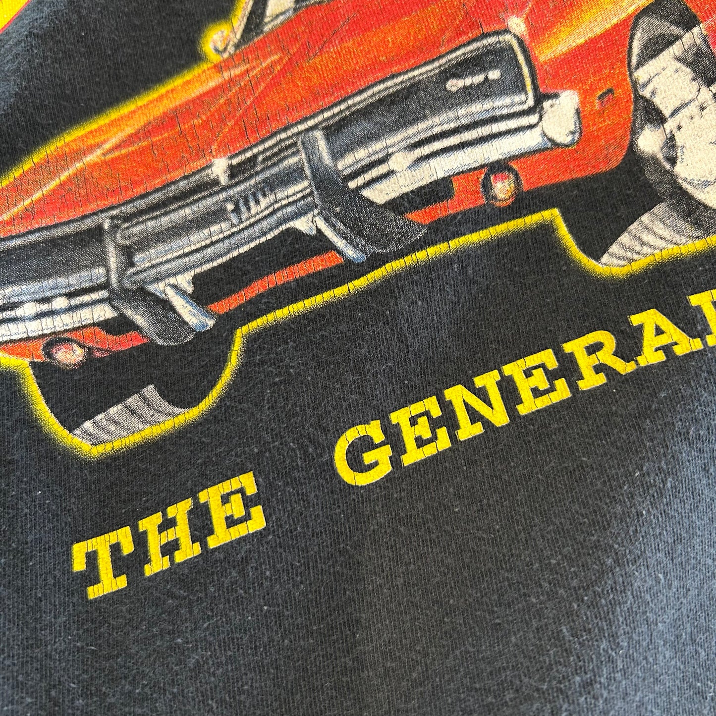 90's ドラマ”The Dukes of Hazzard”ジェネラル・リー プリントTシャツ All Sport 黒(L)/A6447T-SO