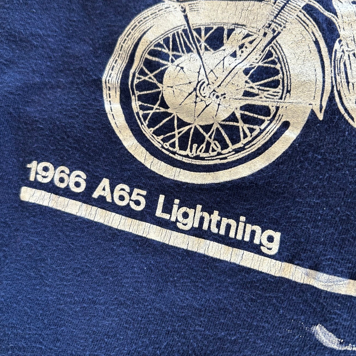 80's BSA OWNERS CLUBメンバーTシャツ バイク 紺(L)/A3709T-SO